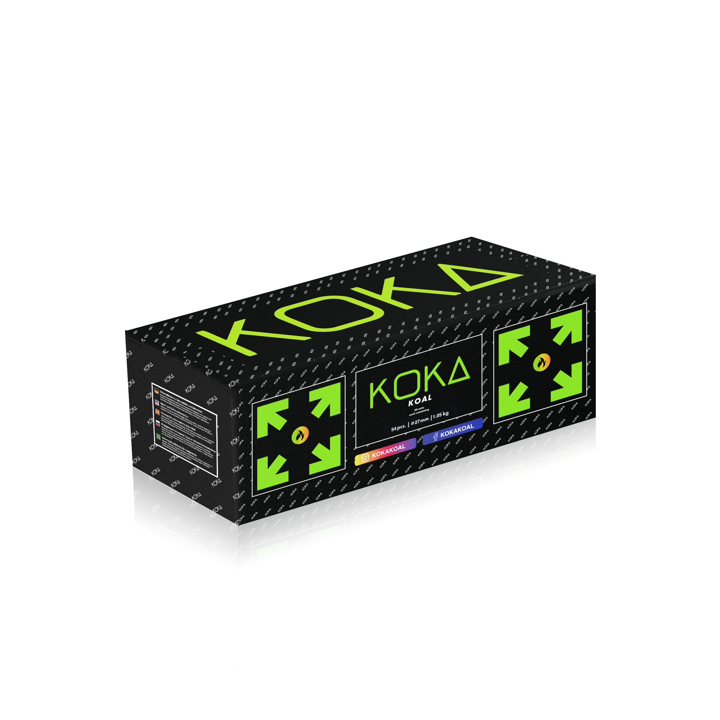 Pure Koka - 20 kg Bundle - 27 mm  | Shisha Kohle | Online bestellen - Koka Koal  - 22