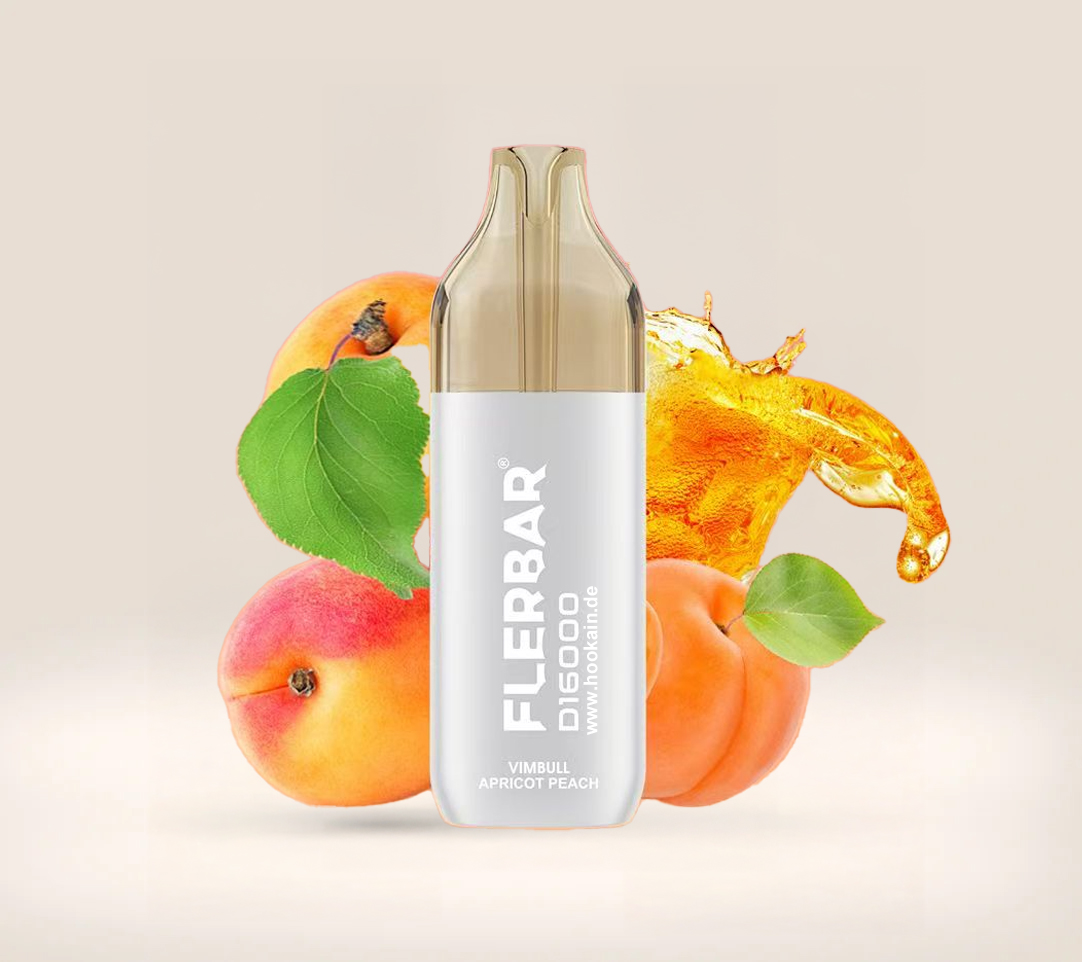 Flerbar D16000 Vimbull Apricot Peach 12ml E-Zigarette – 16000 Züge