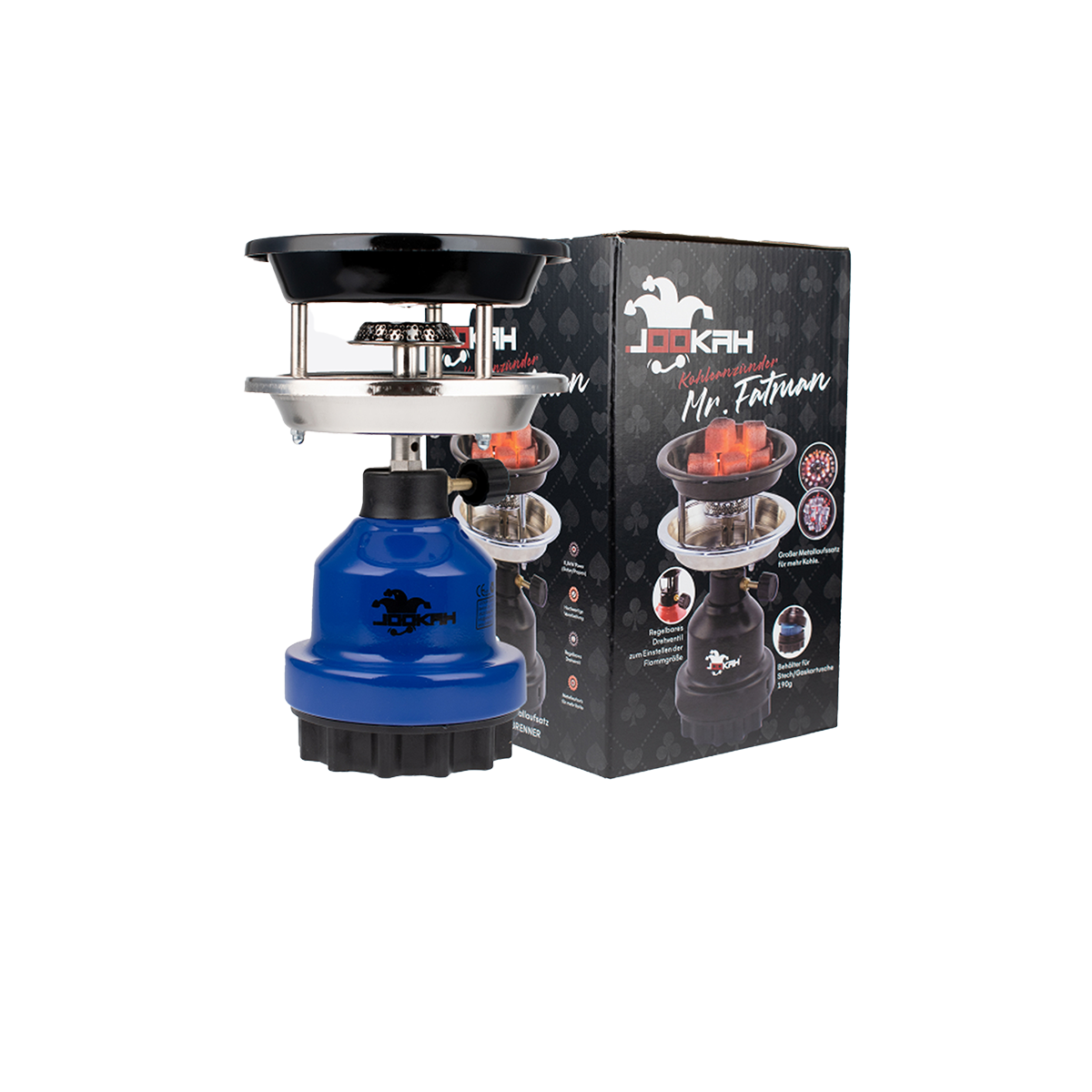Jookah - Gas Coal Lighter Mr. Fatman - Blue