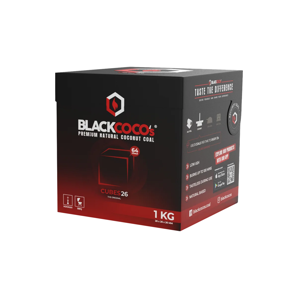 BLACKCOCO's Cubes 26 1 kg | Premium Naturkohle bestellen 2