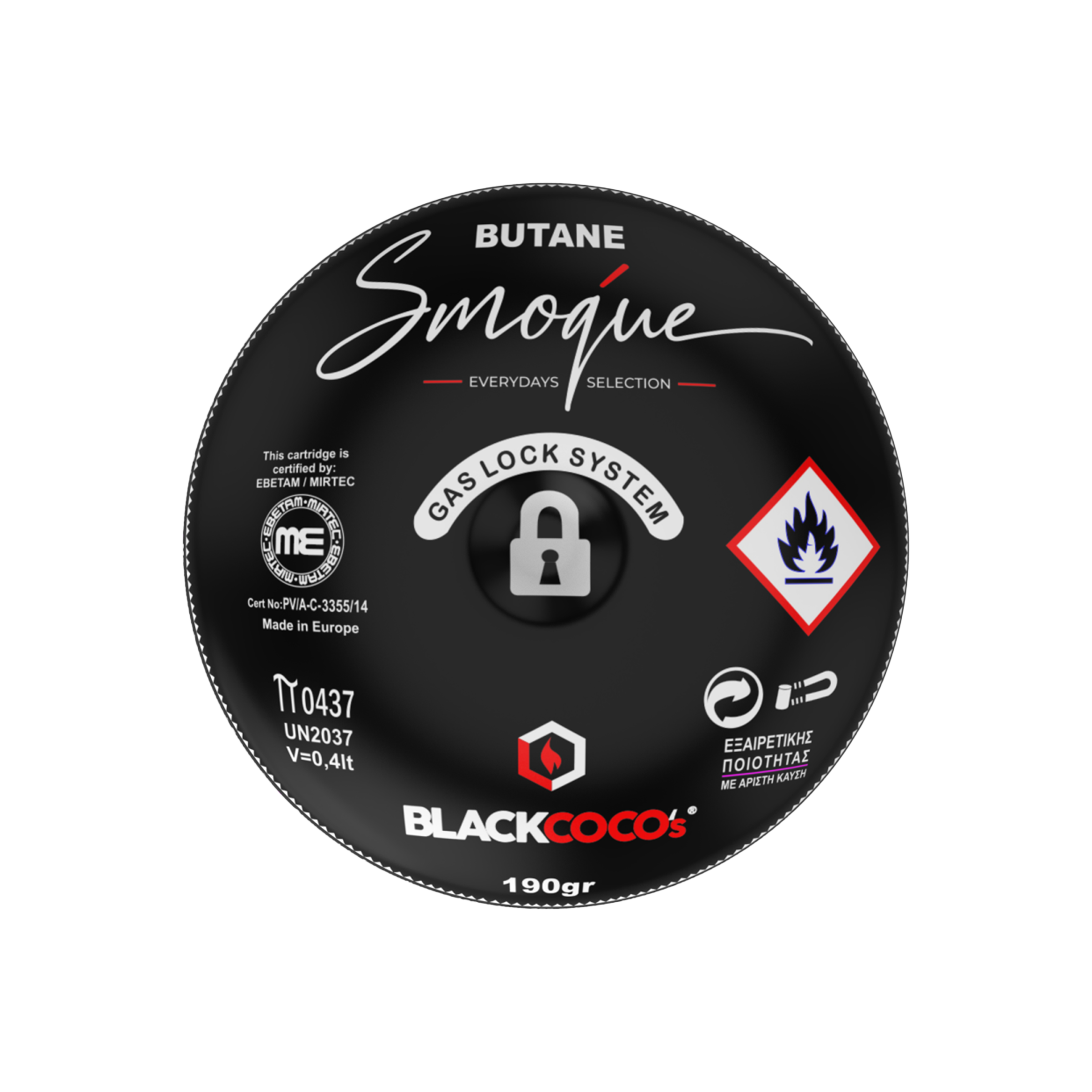 Smoque - GAS CARTRIDGE BLACK - 190 g - Gaskartusche für die Shisha günstig online kaufen