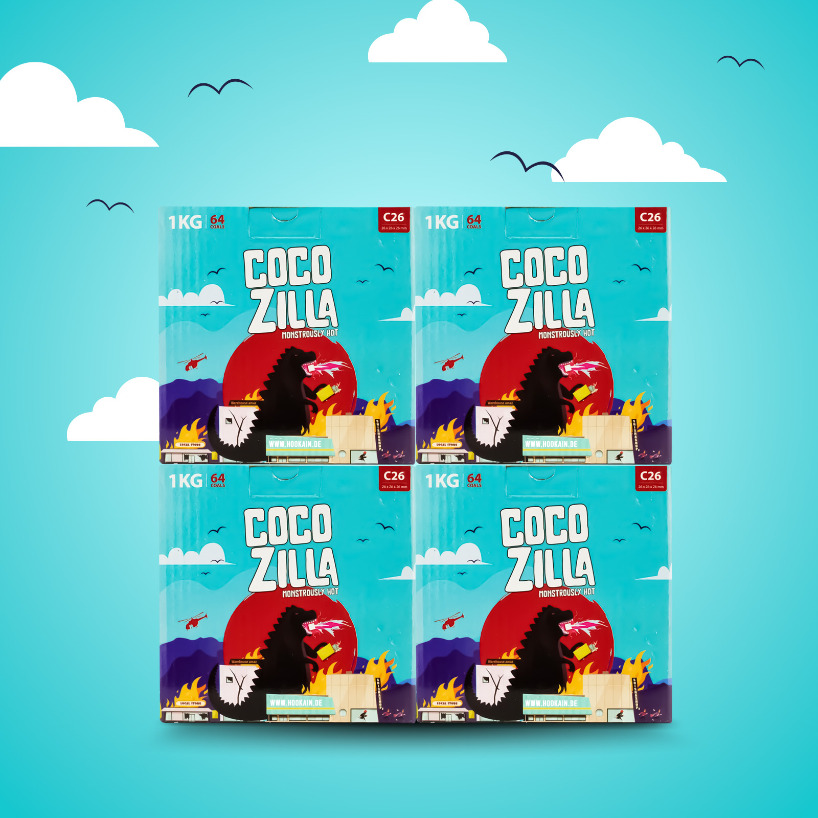 Cocozilla C26 Naturkohle 4 Kg | Shisha Kohle g&uuml;nstig online 1