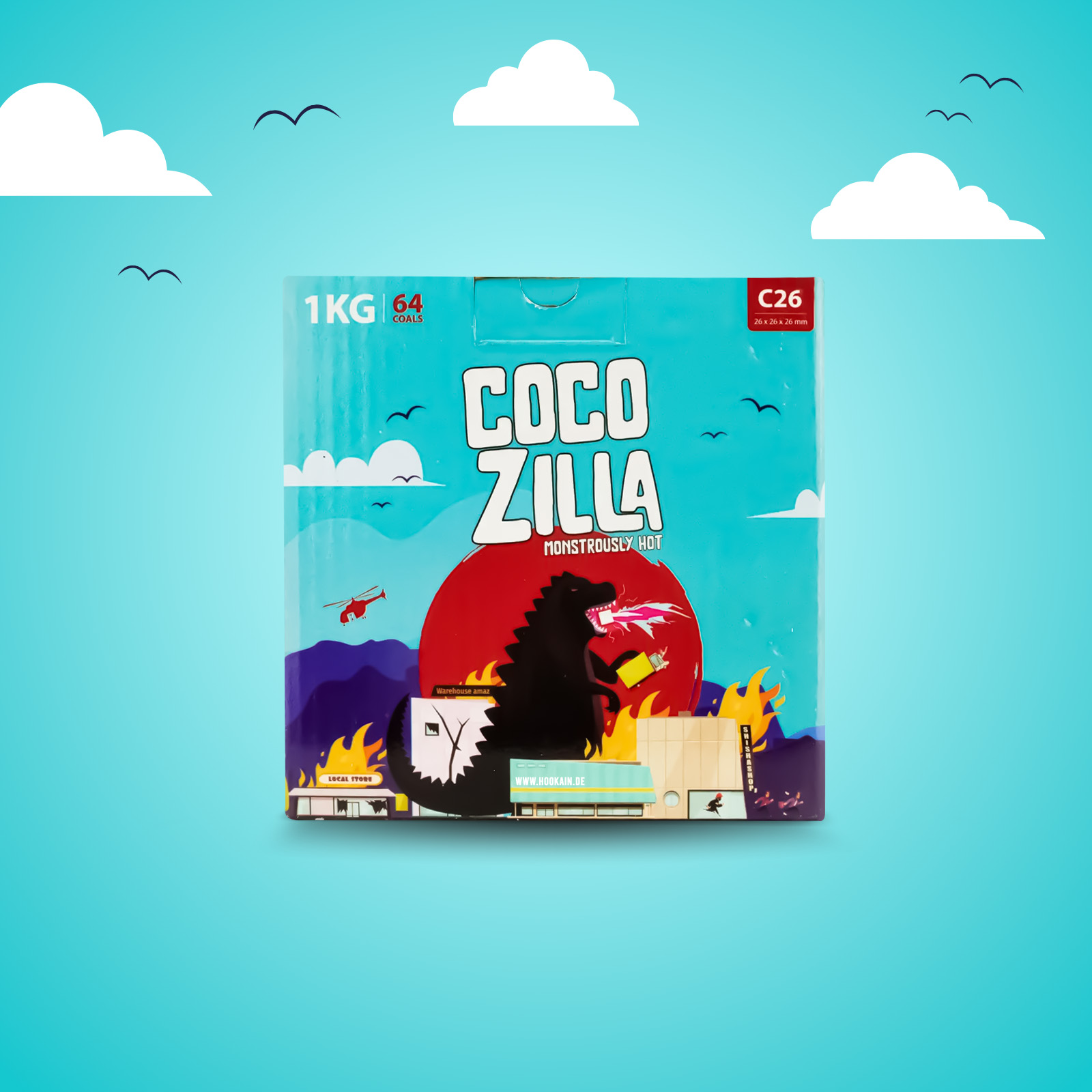 Cocozilla C26 Naturkohle 1 Kg | Shisha Kohle g&uuml;nstig online 1