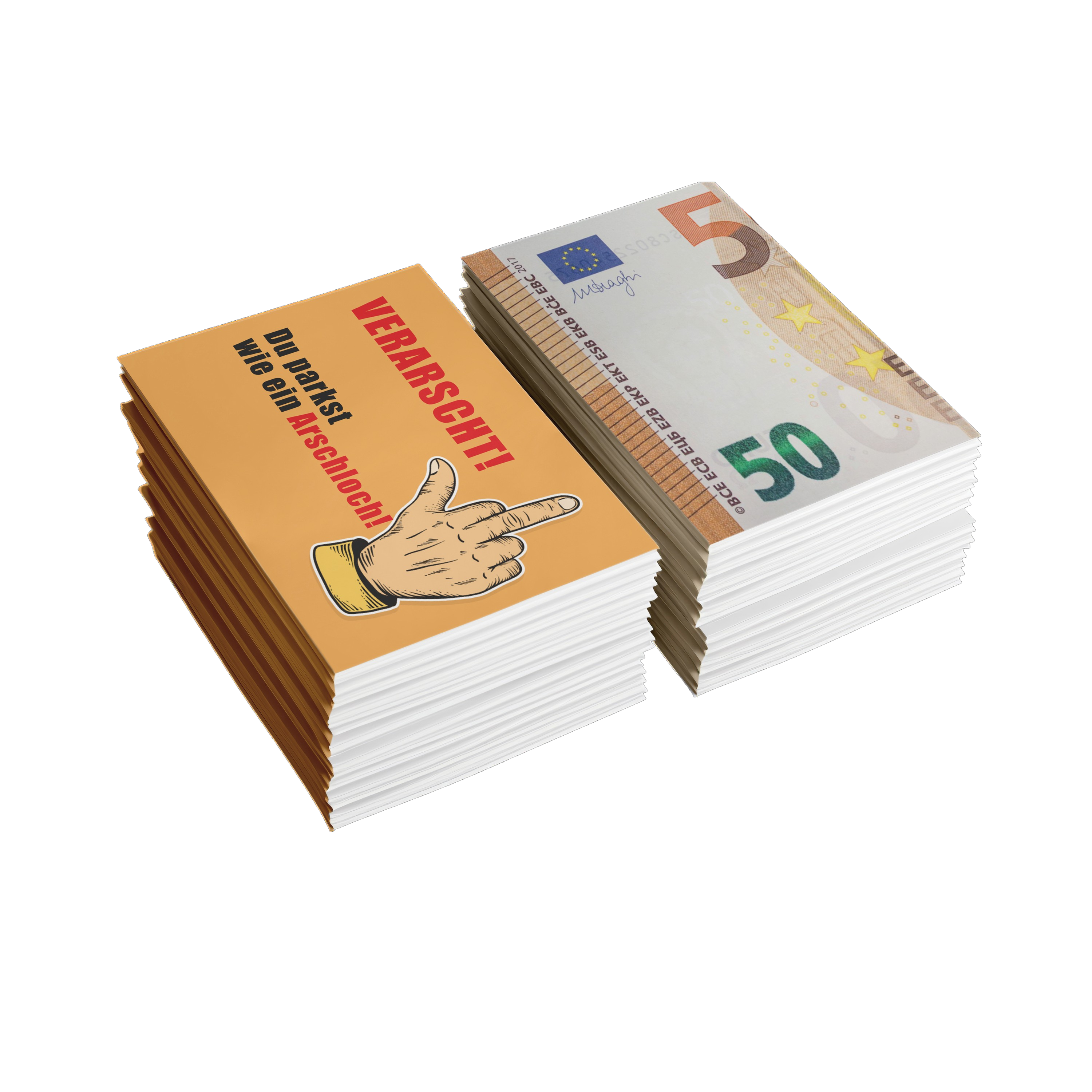 Hookain - Lustiger Sticker Bundle - 50er Booster Pack - Du parkst wie ein Arschloch - 50 Euro 2