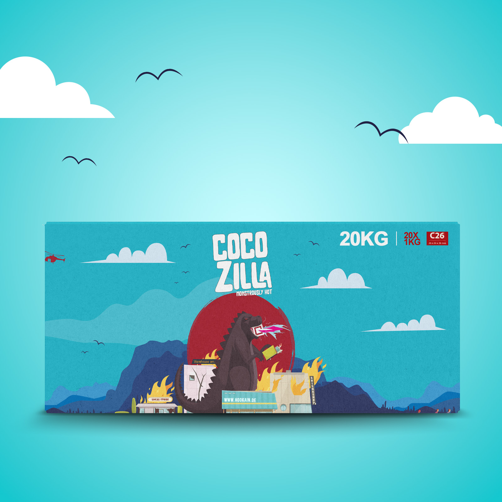 Cocozilla C26 Naturkohle 20 Kg | Shisha Kohle g&uuml;nstig online 1