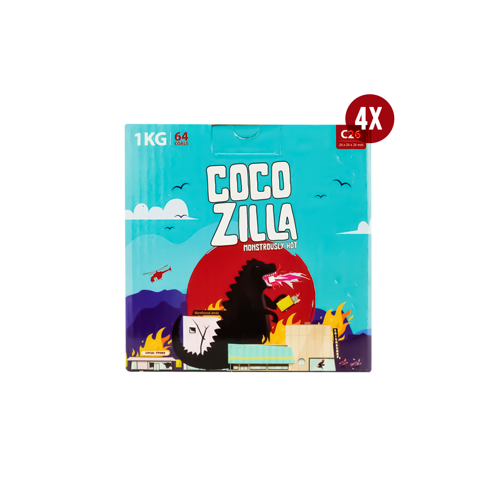 Cocozilla C26 Naturkohle 4 Kg | Shisha Kohle g&uuml;nstig online 2