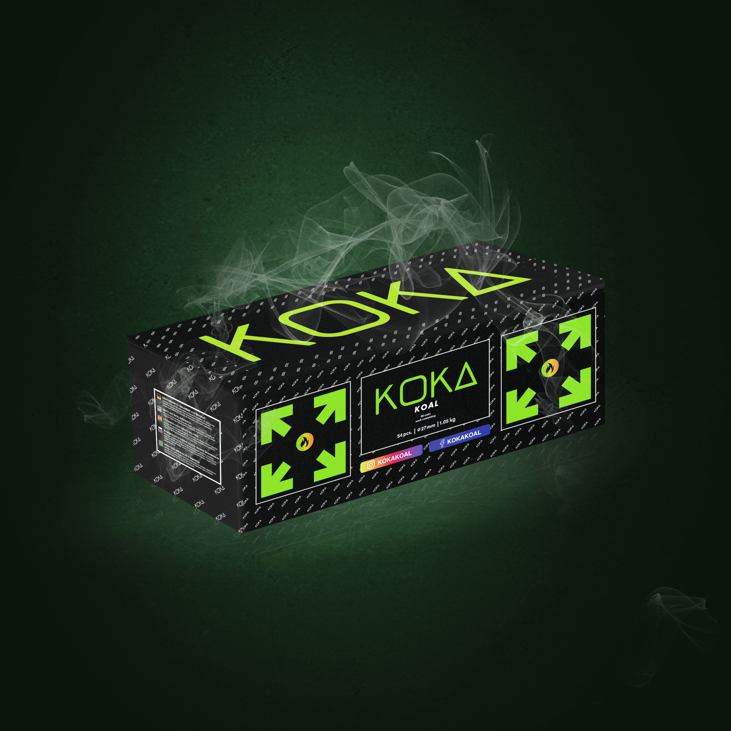Pure Koka - 20 kg Bundle - 27 mm  | Shisha Kohle | Online bestellen - Koka Koal  - 11