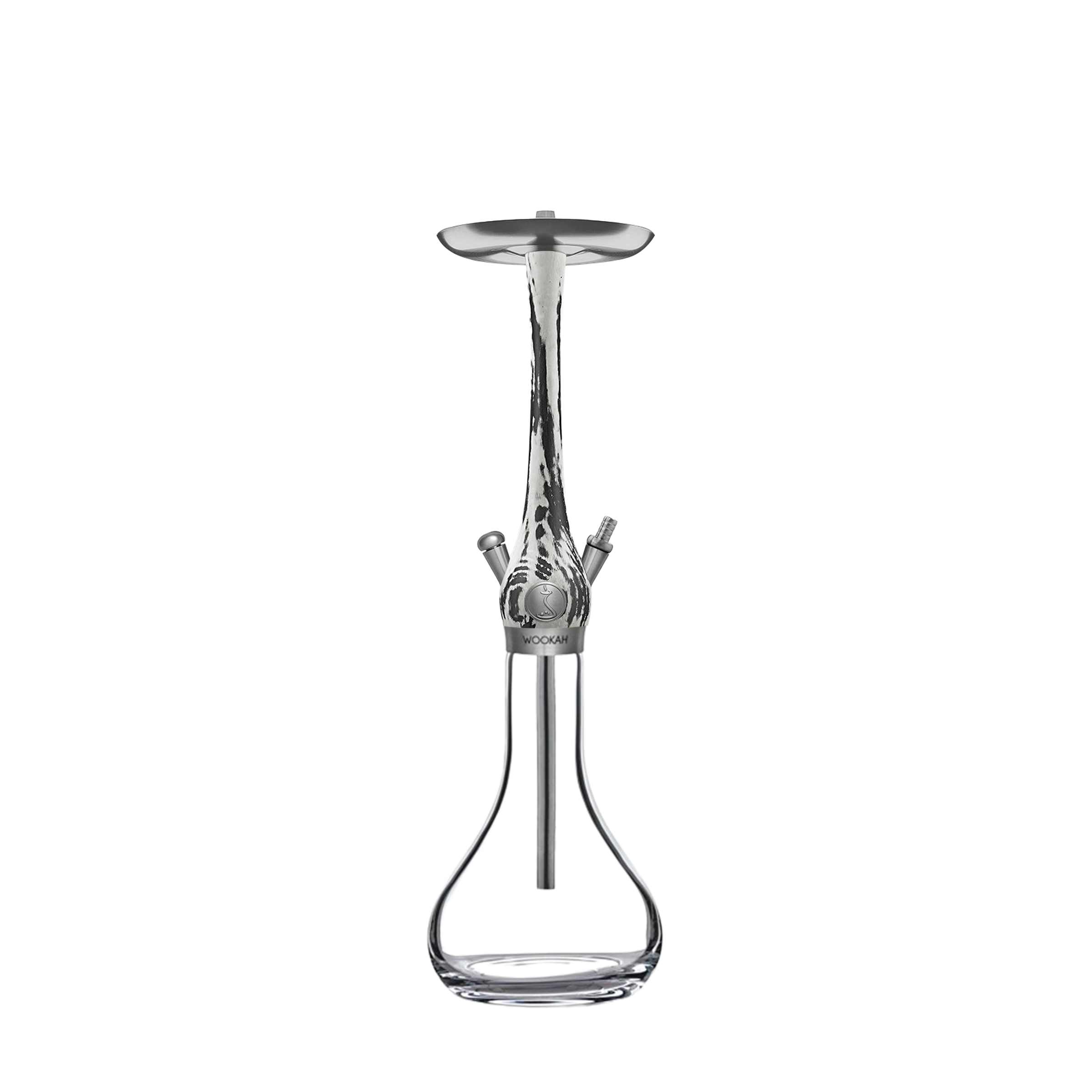 Wookah - Set - White & Black Body - Smooth Vase - Bundle 1
