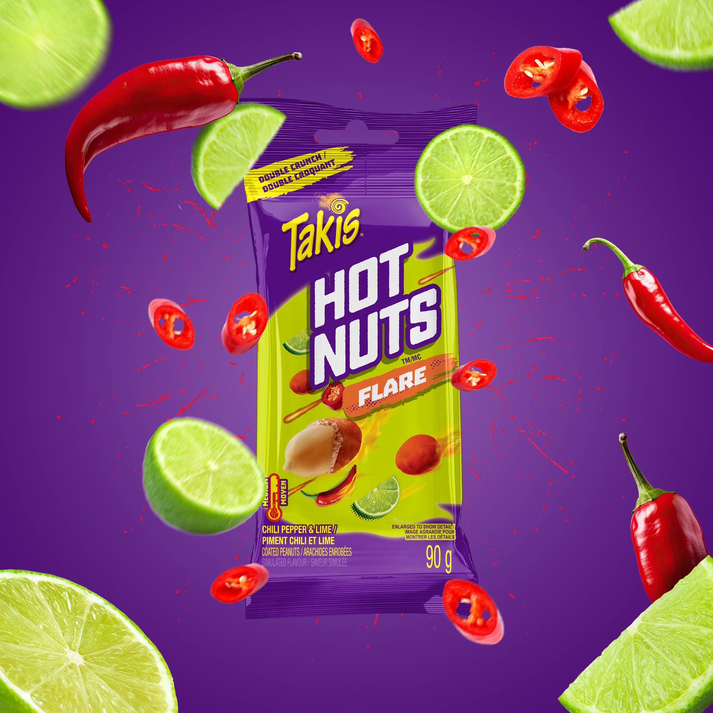 Hot Nuts - Takis Flare - 90 g | Amerikanische Snacks, S&uuml;&szlig;igkeiten und Drinks g&uuml;nstig online kaufen - Hookain Candy-Onlineshop  1