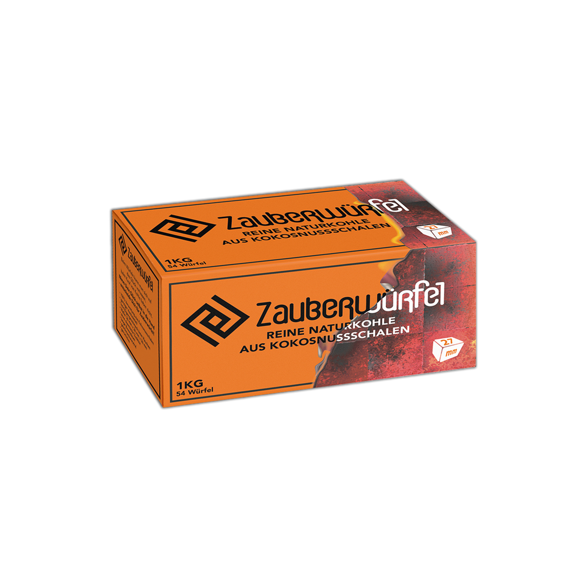Zauberw&uuml;rfel Natural Charcoal 1 kg - 27 mm - Buy at Hookain Online Shop 2