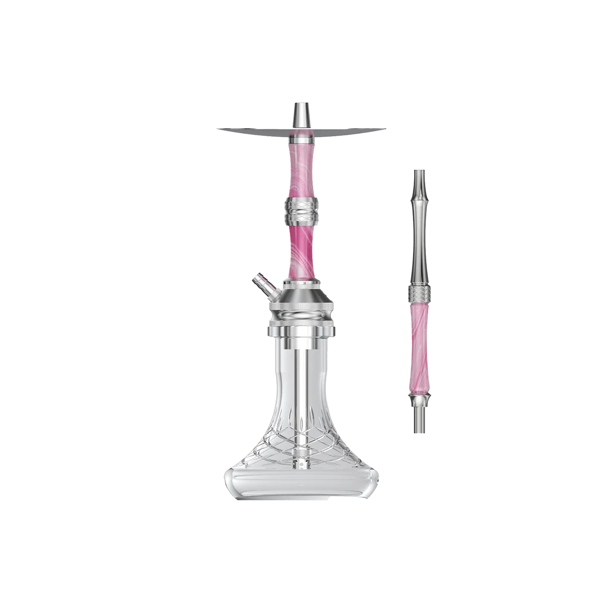 NZ Shisha | BUTTERFLY XS | silver/pink/white
