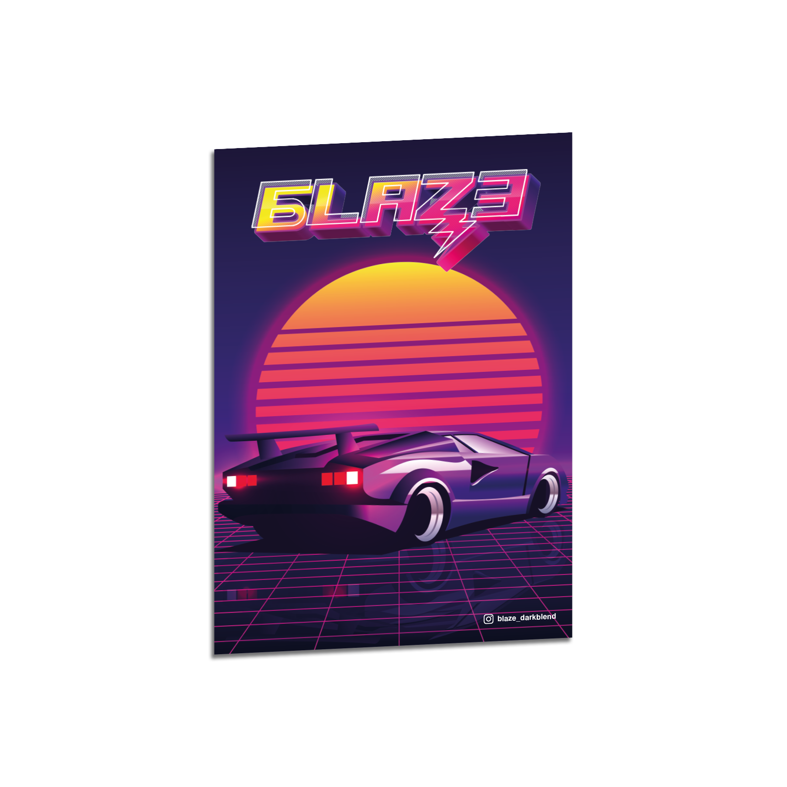 Hookain Poster - A3 -  Blaze Sunset GTHookain Poster - A3 -  Blaze Sunset GT