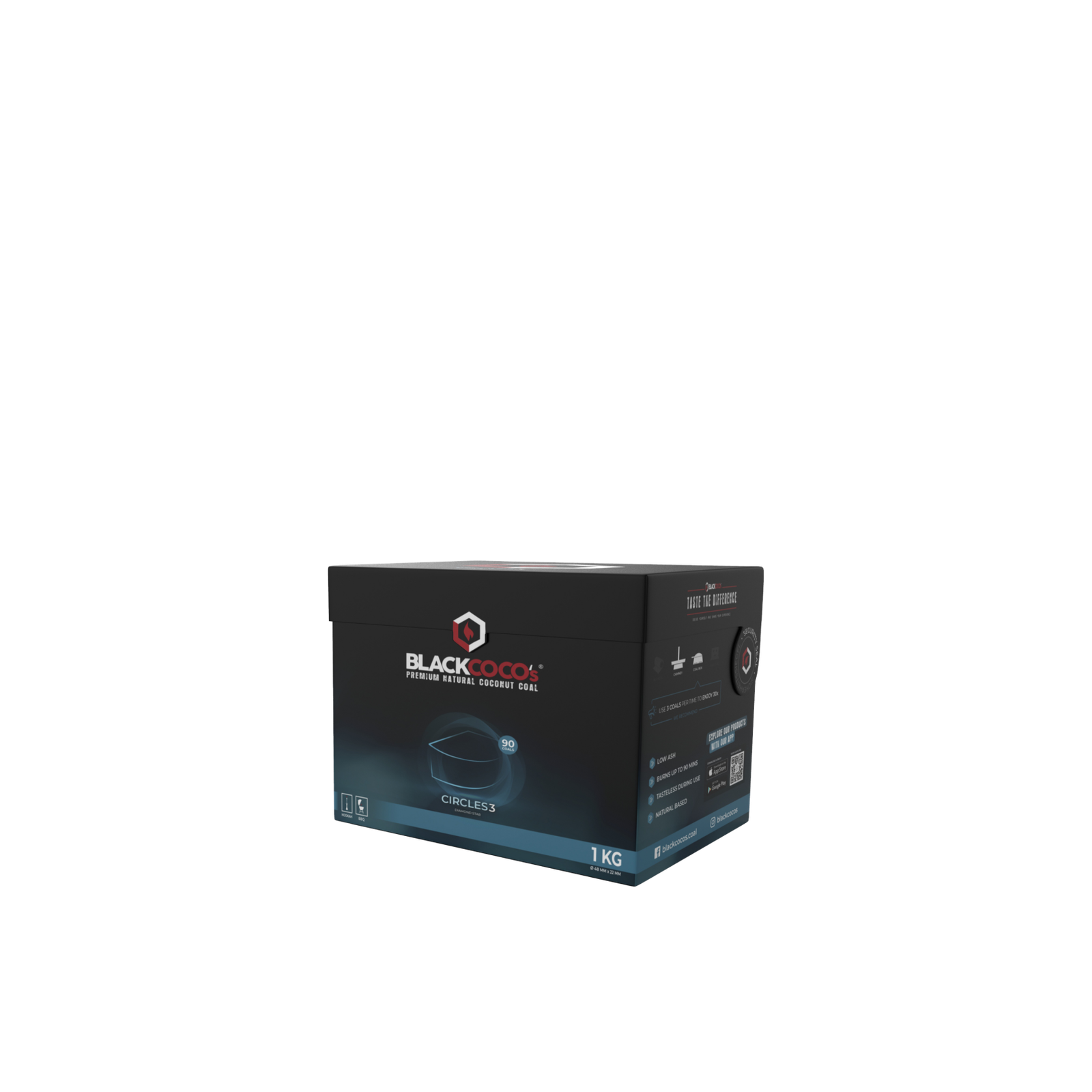 Blackcoco's Naturkohle Circle 3 1 kg | Premium Shisha-Kohle kaufen 2