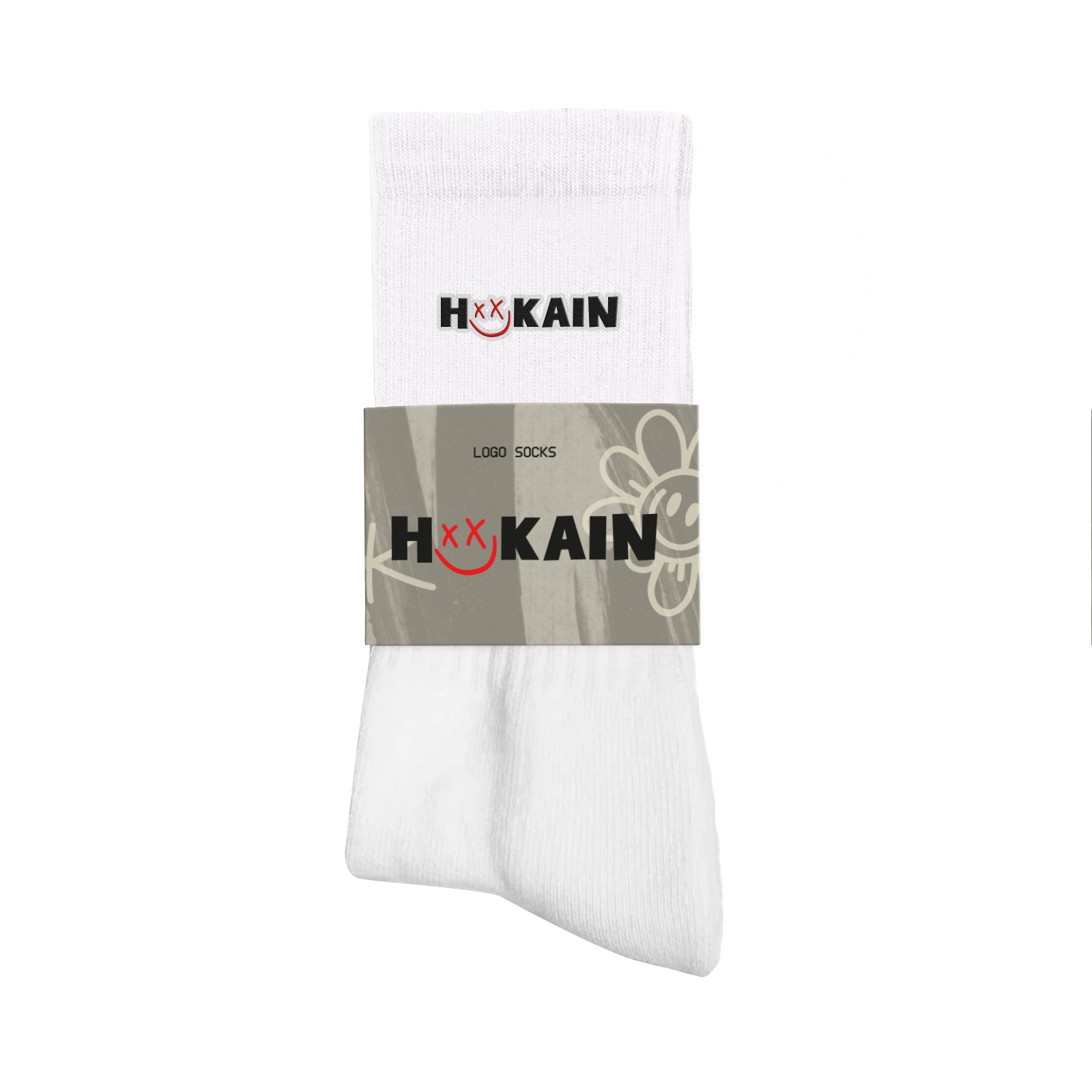 White Socks - Hookain - Logo Socks 
