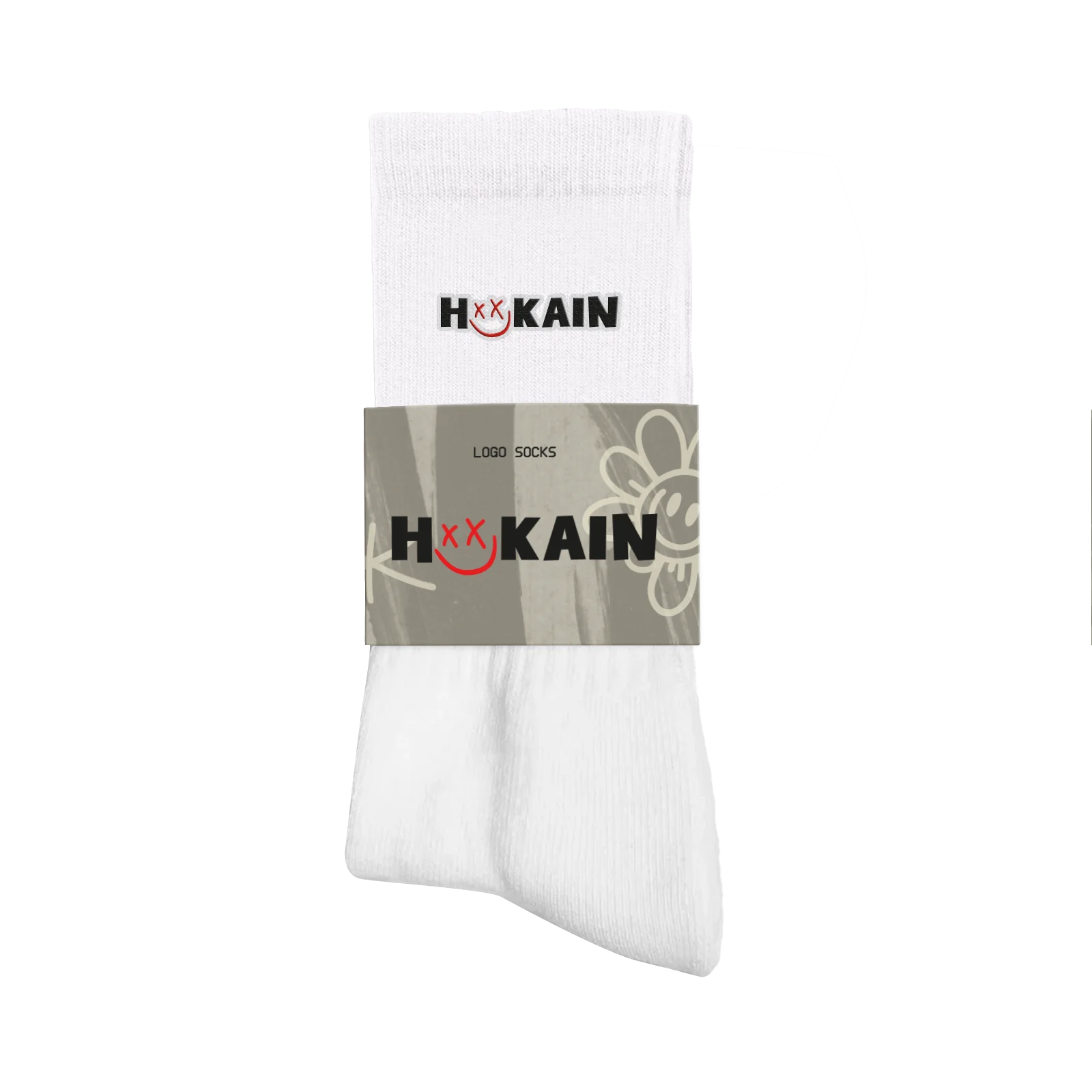 White Socks - Hookain - Logo Socks 
