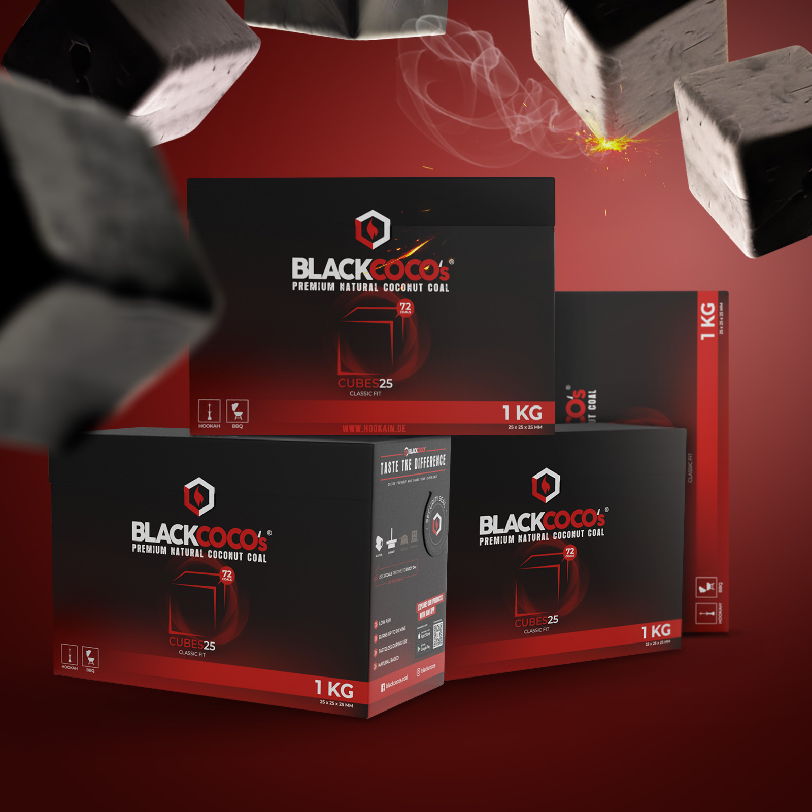 BLACKCOCO's Cubes 25 4 kg | Premium Naturkohle bestellen 1