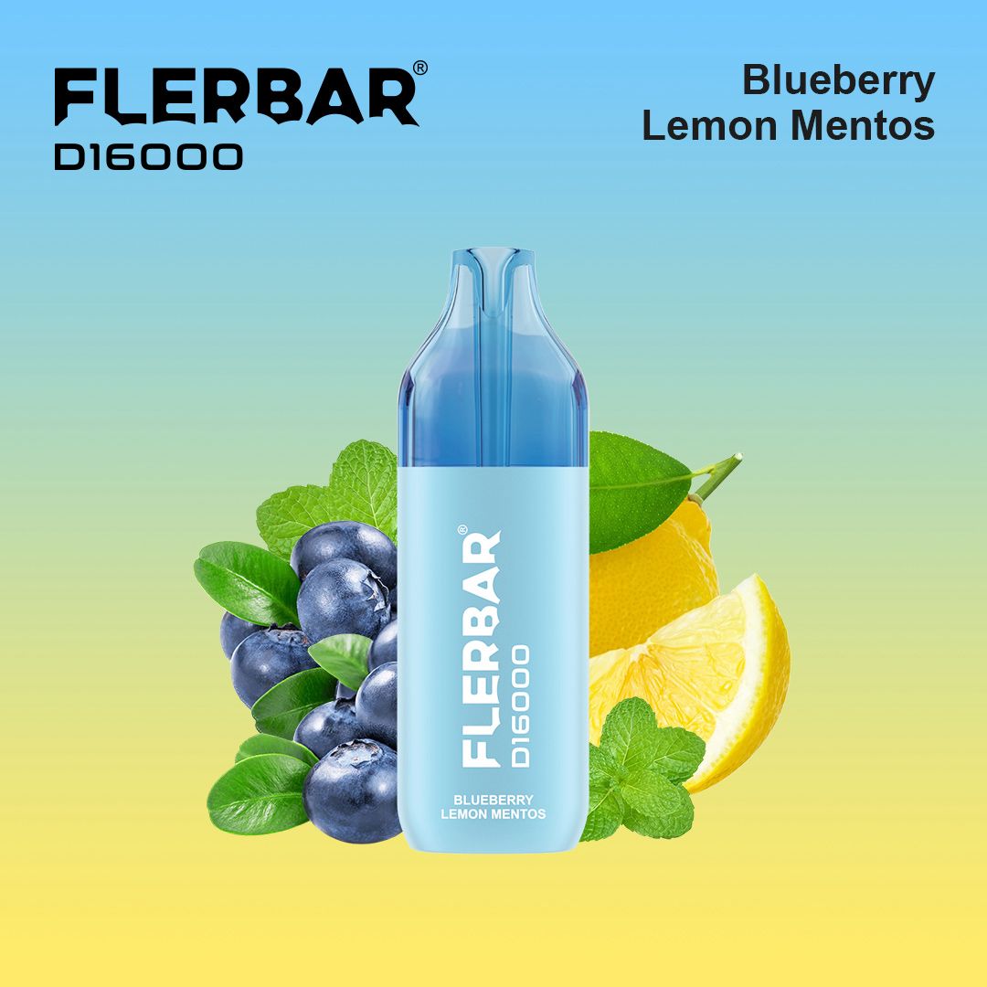 Flerbar D16000 Blueberry Lemon Mentos 12ml – 16000 Züge 2