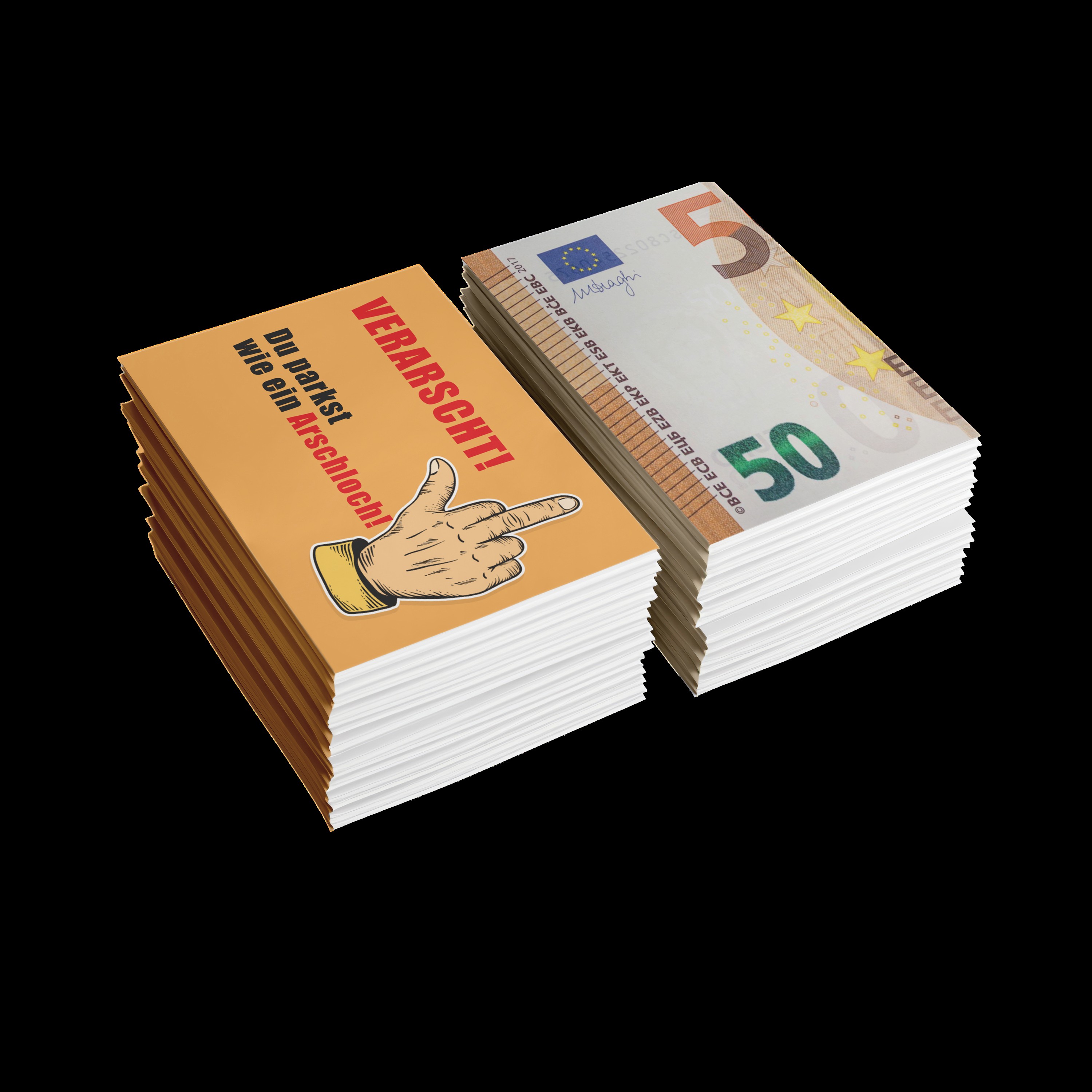 Hookain - Lustiger Sticker Bundle - 50er Booster Pack - Du parkst wie ein Arschloch - 50 Euro 2