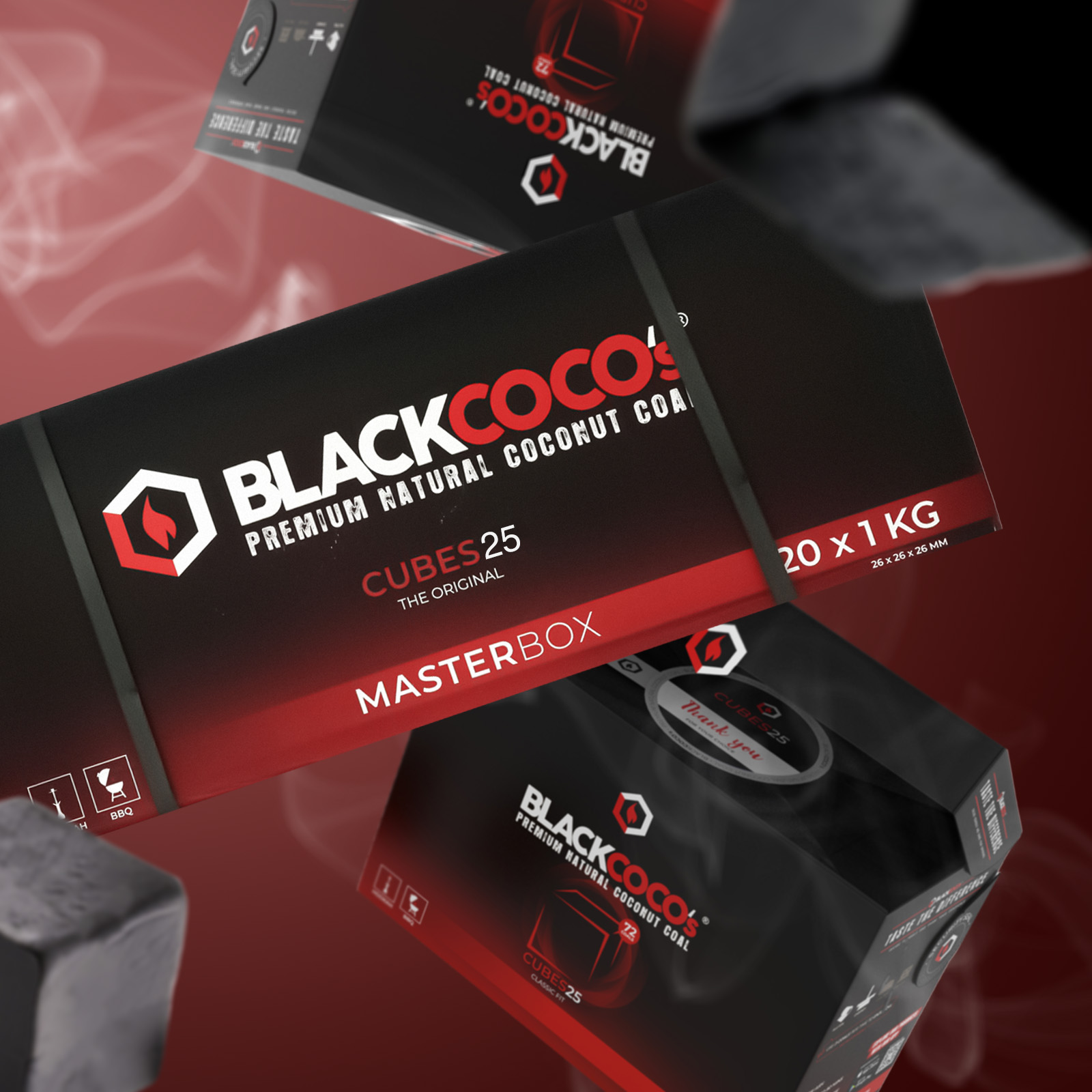 BLACKCOCO's Cubes 25 20 kg | Premium Naturkohle bestellen 1