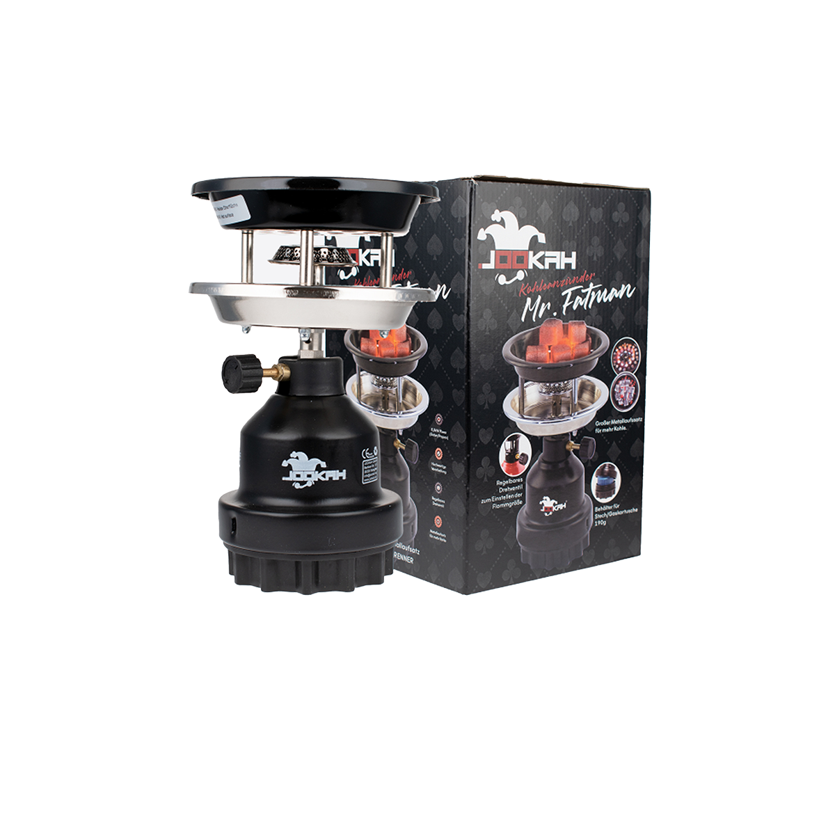 Jookah - Gas Coal Lighter Mr. Fatman - Black