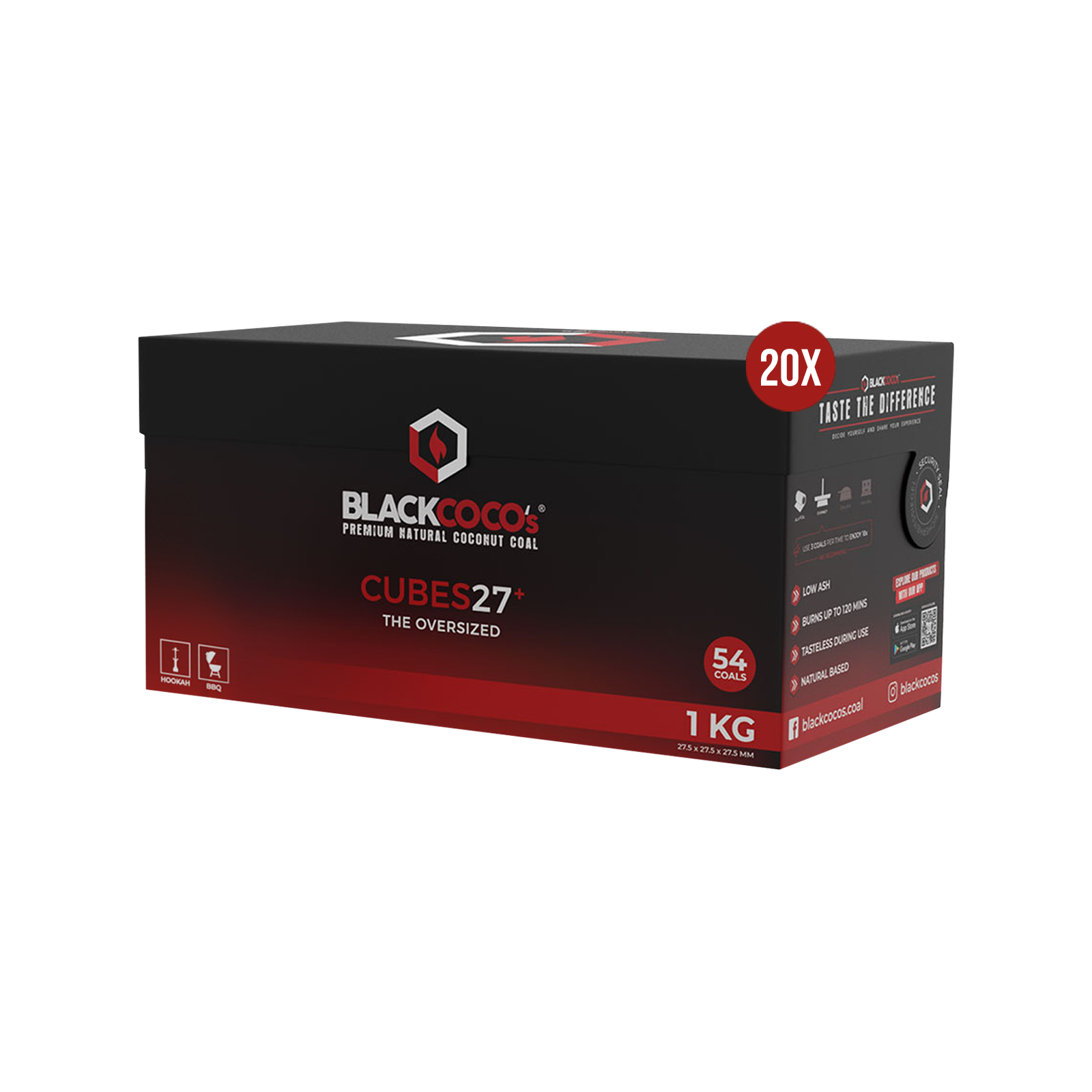BLACKCOCO's Cubes 27+ 1 kg | Premium Naturkohle bestellen 2