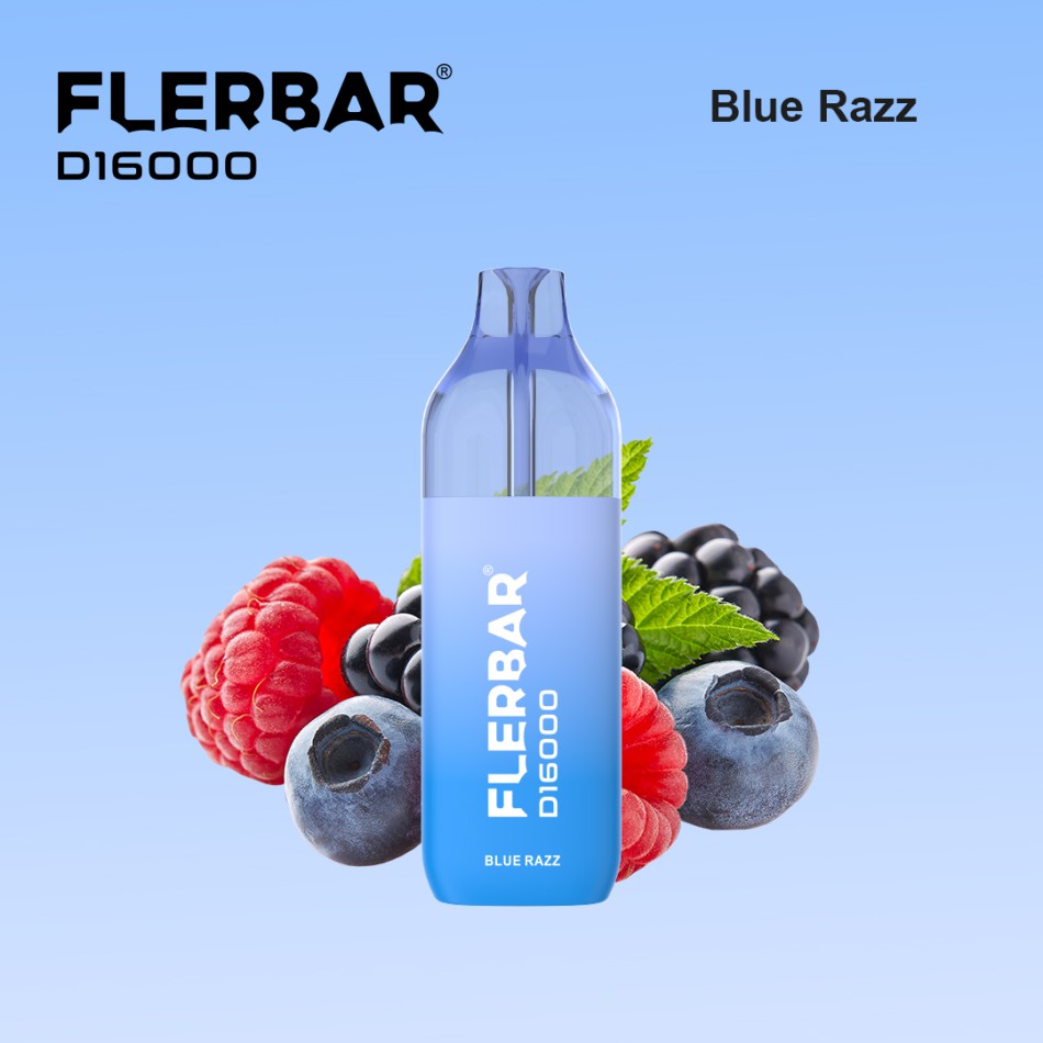 Flerbar D16000 Blue Razz 16000 Puffs – Wiederaufladbare E-Zigarette 2