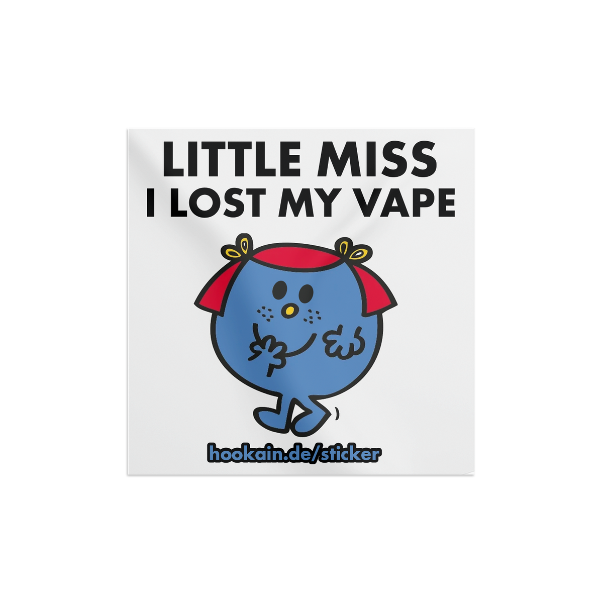 Hookain - Sticker - Little Miss I Lost my Vape - 7.4 x 7.4 cm - lustiger Vape Aufkleber