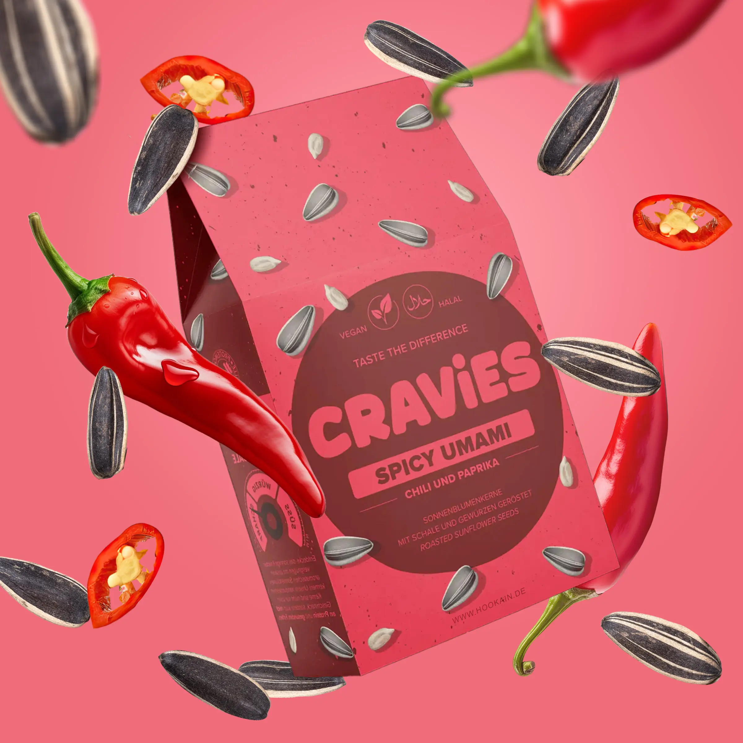 Cravies - Spicy Umami - Sunflower seeds - 60 g Cravies Sonnenblumenkerne Spicy Umami 60g | Günstig Online 1