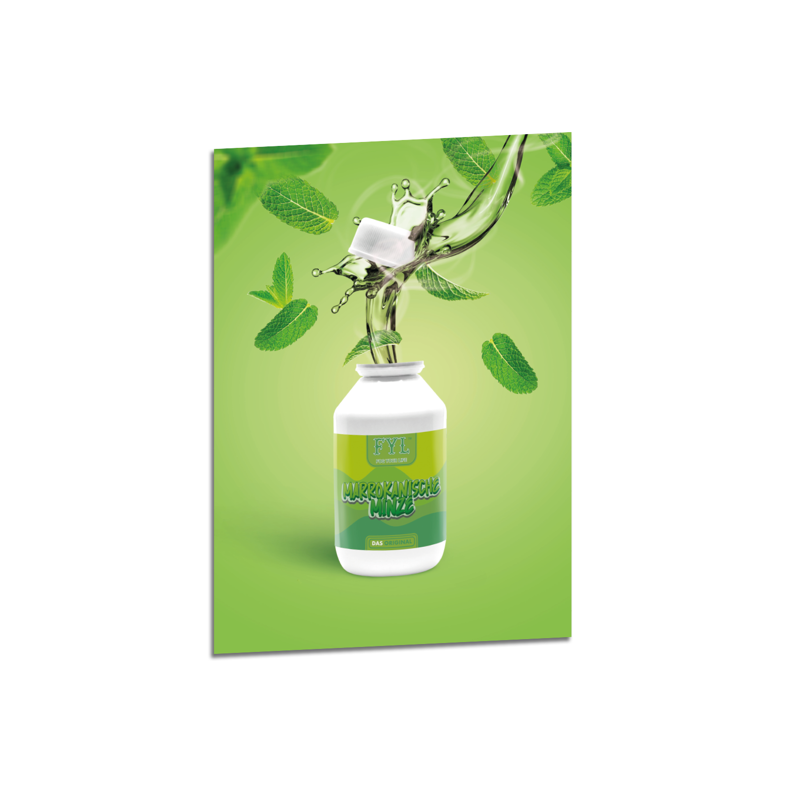 Hookain Poster - A3 -  FYL Marokkanische Minze