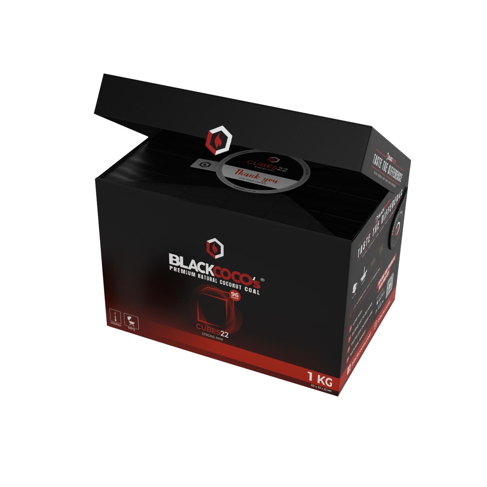 BLACKCOCO's Cubes1 kg | Premium Naturkohle bestellen 2