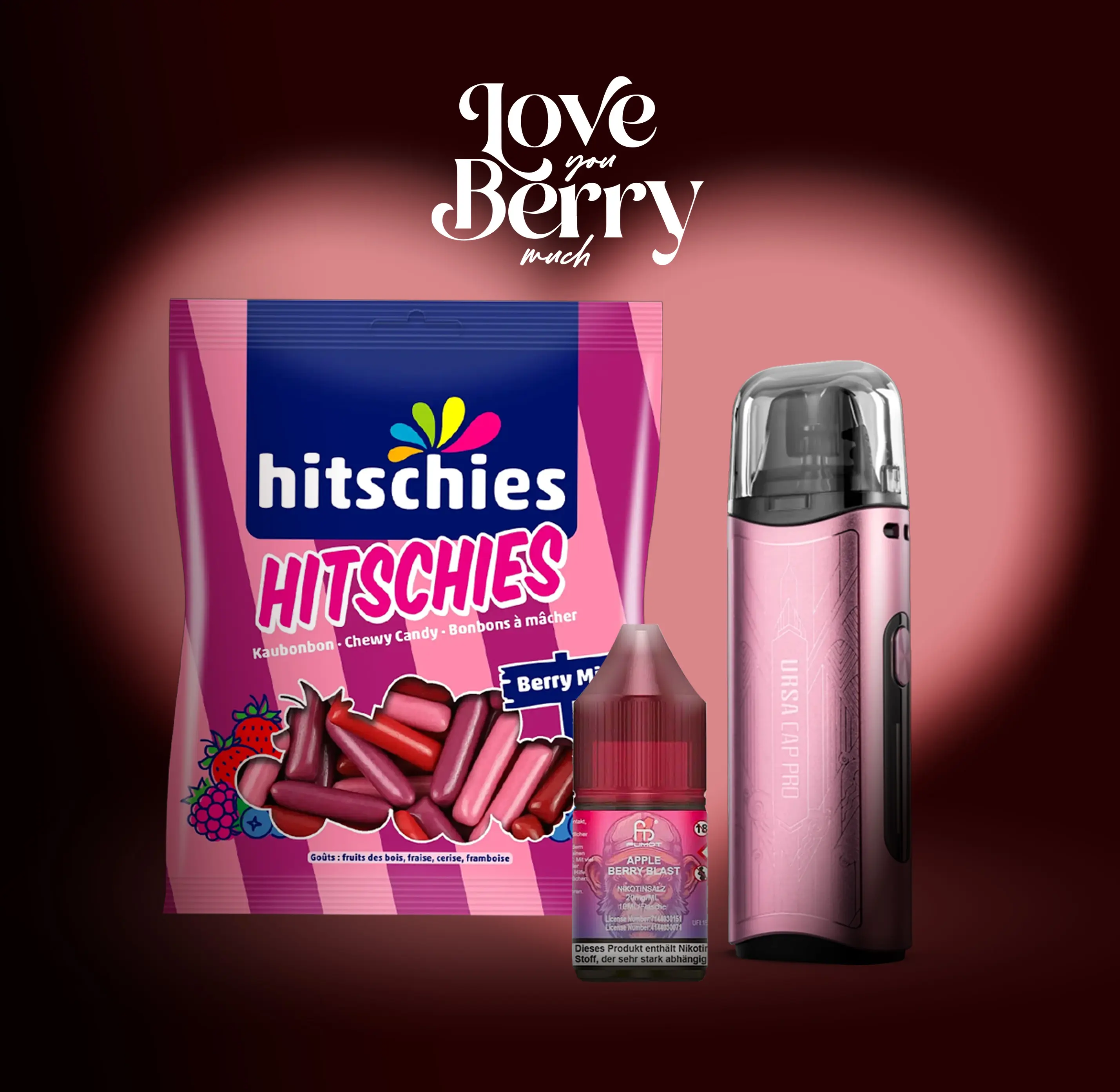  Bundle Vape Mix Love you Berry much &ndash; Rosa Vape & Berry Geschmack 1