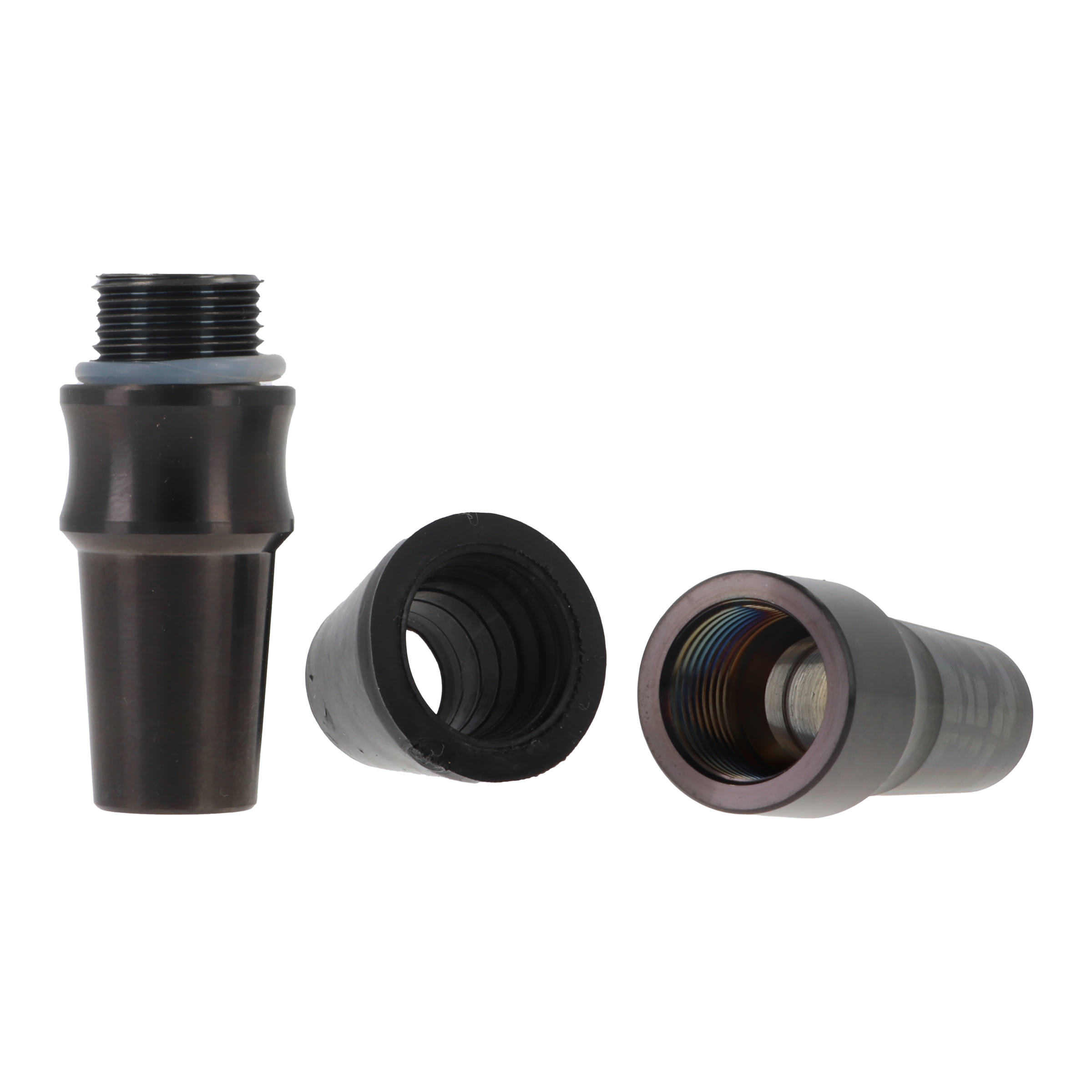 AO - SmokeTube - Adapter Set - Stainless Steel - 18/8 - Gun Metal