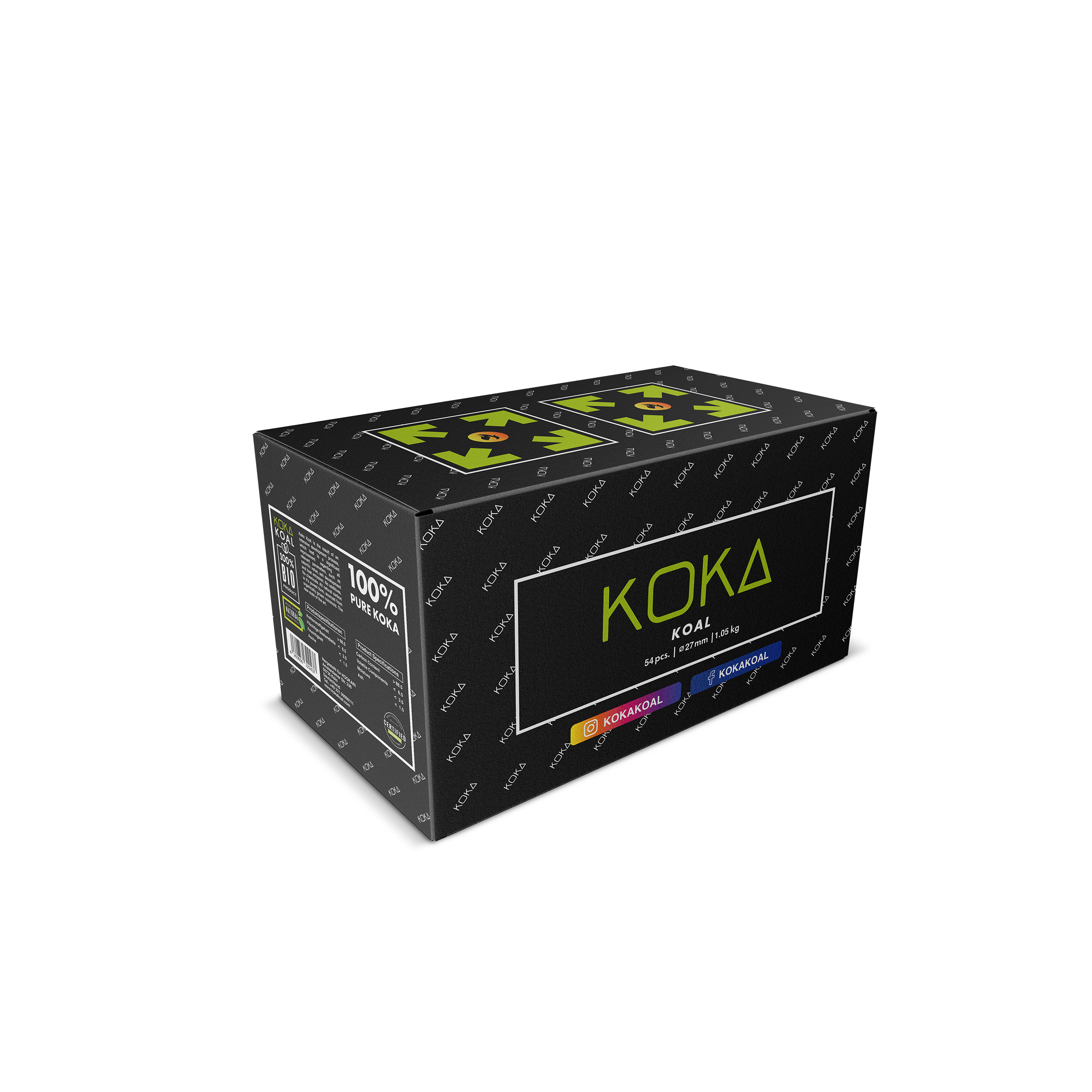 Koka Koal - 100% Pure Koka Koka Koal - 100% Pure Koka - 1 kg - 27 mm | Shisha Kohle | Online bestellen 3