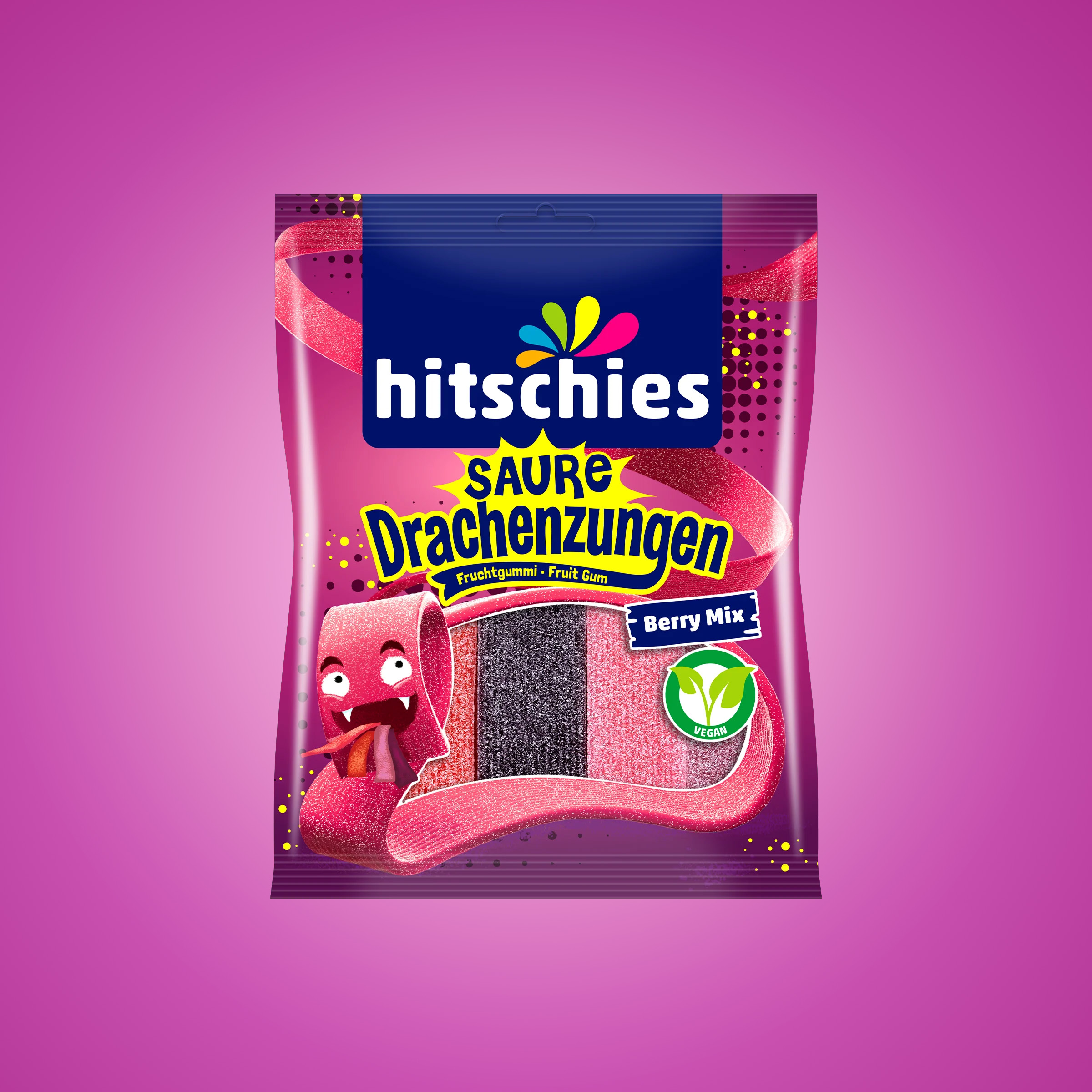 Hitschies - Saure Drachenzungen - Berry Mix - 125 g 1