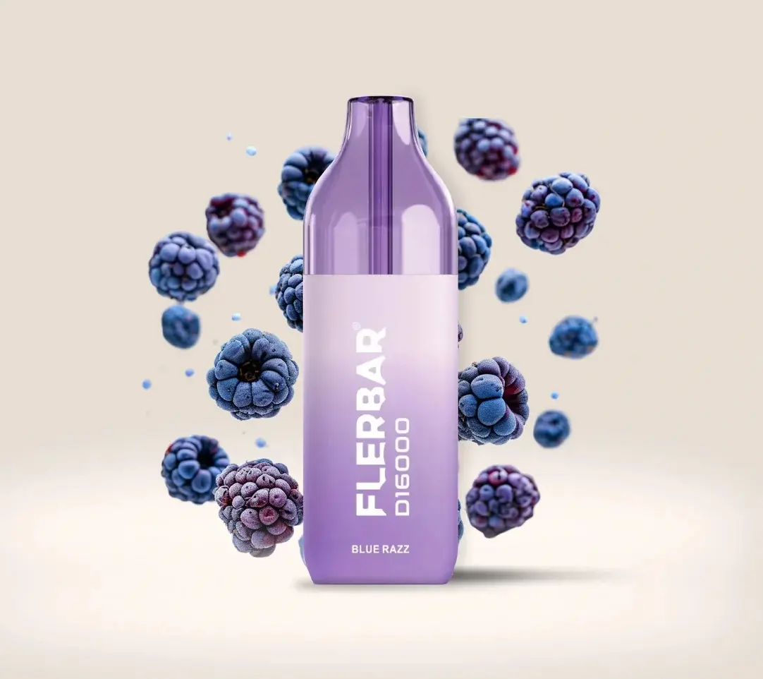 Flerbar D16000 Blue Razz 16000 Puffs – Wiederaufladbare E-Zigarette