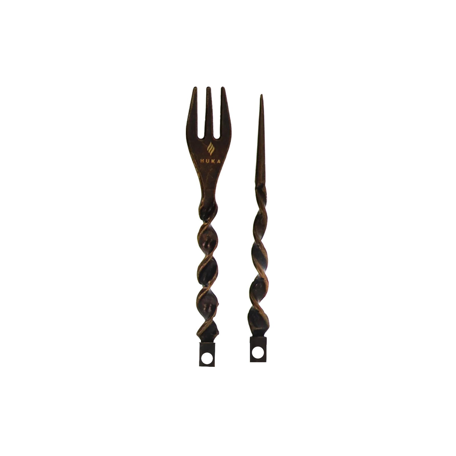 Laziza Stechergabel Doppel Faces Gold &ndash; Tabakgabel & Lochstecher 14 cm 1