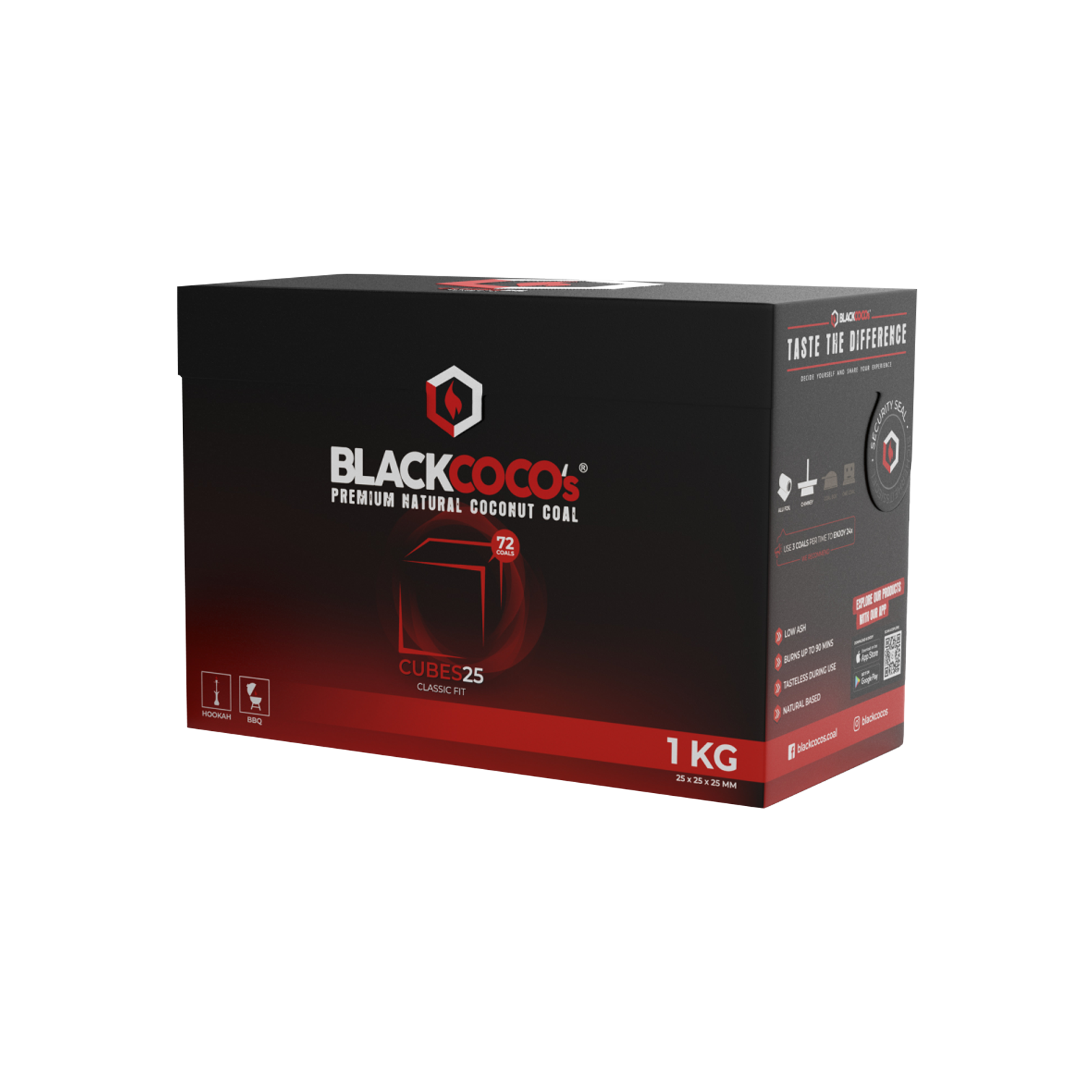 BLACKCOCO's Cubes 25 1 kg | Premium Naturkohle bestellen 2