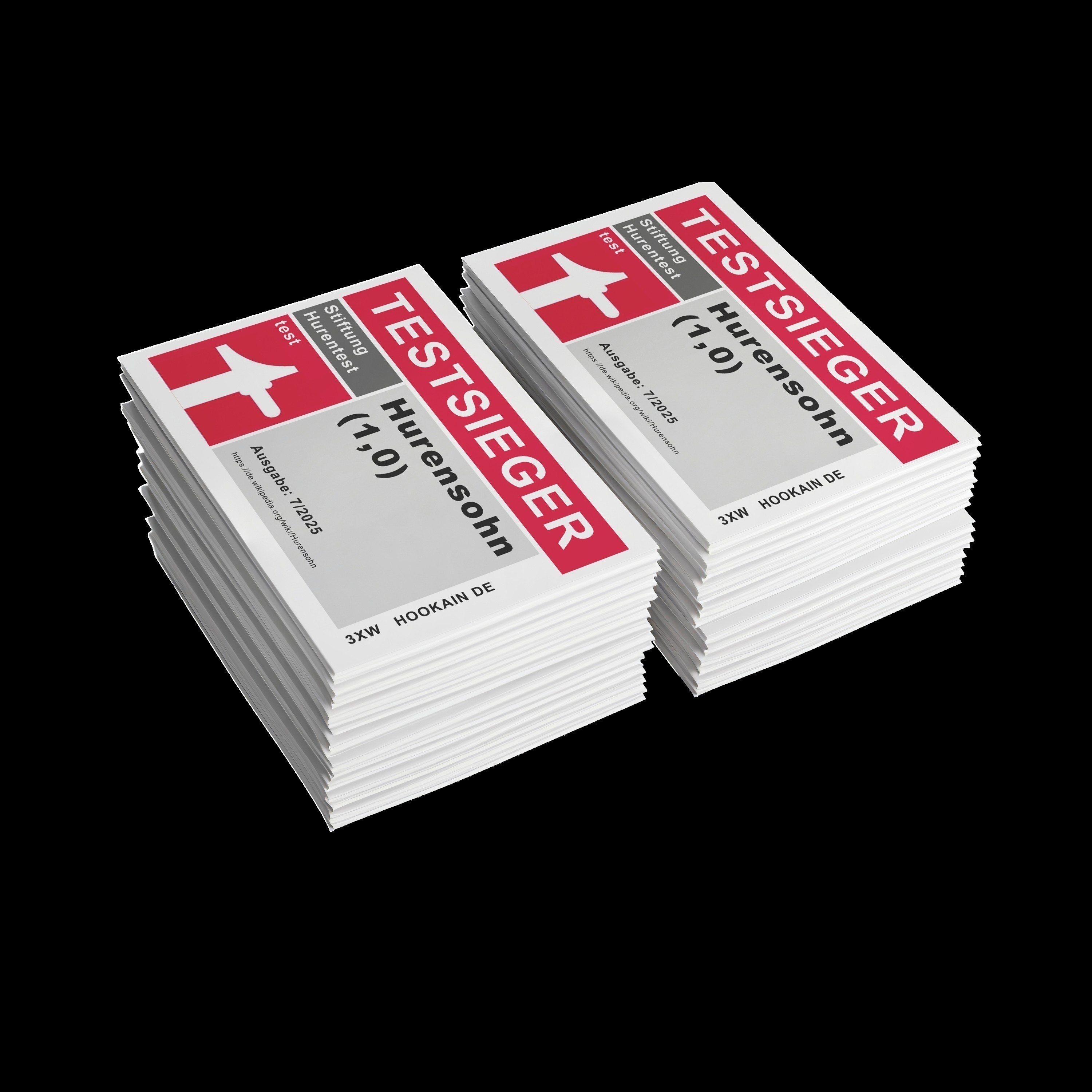 Hookain - Sticker Bundle - 50er Booster Pack - Testsieger Hurensohn - Lustiger Aufkleber