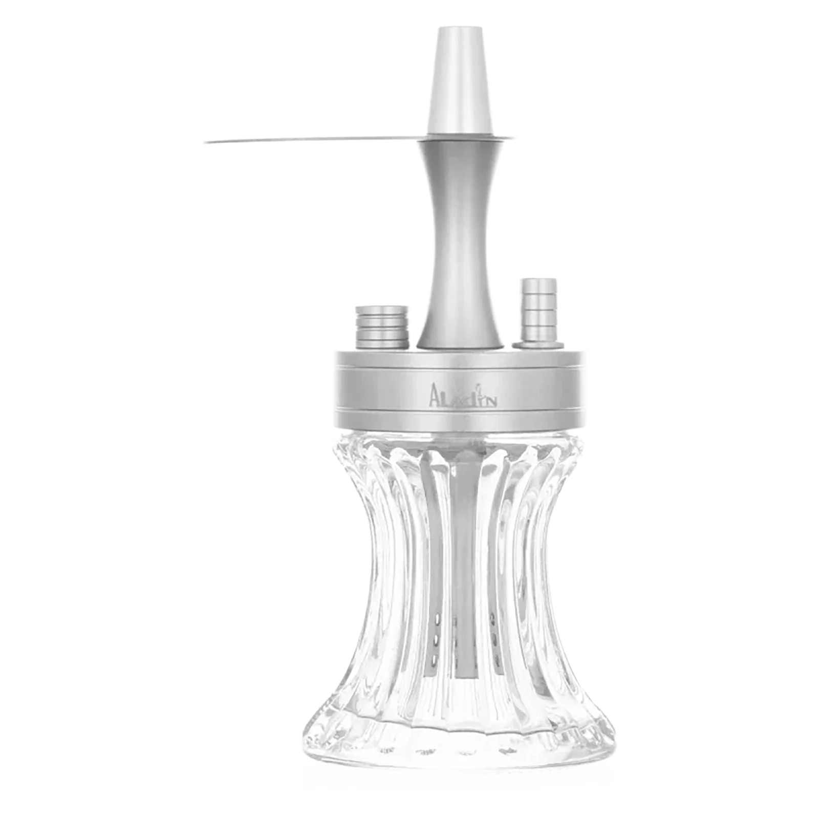 Aladin 2GO Aluminium Silber Shisha – kompakt & funktional3