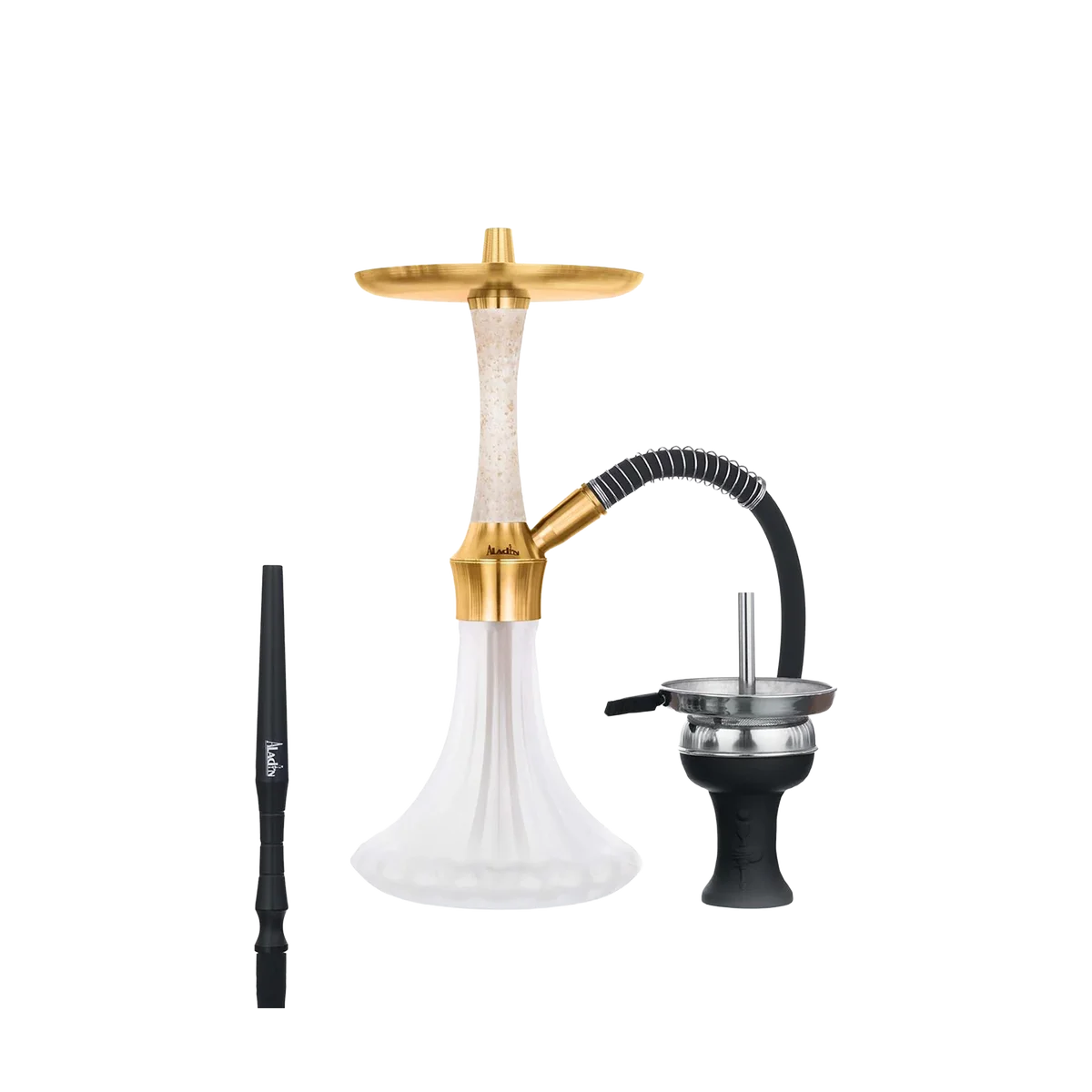 Aladin EPOX 360 Frozen Gold Shisha Komplettset &ndash; Edelstahl-Design 1