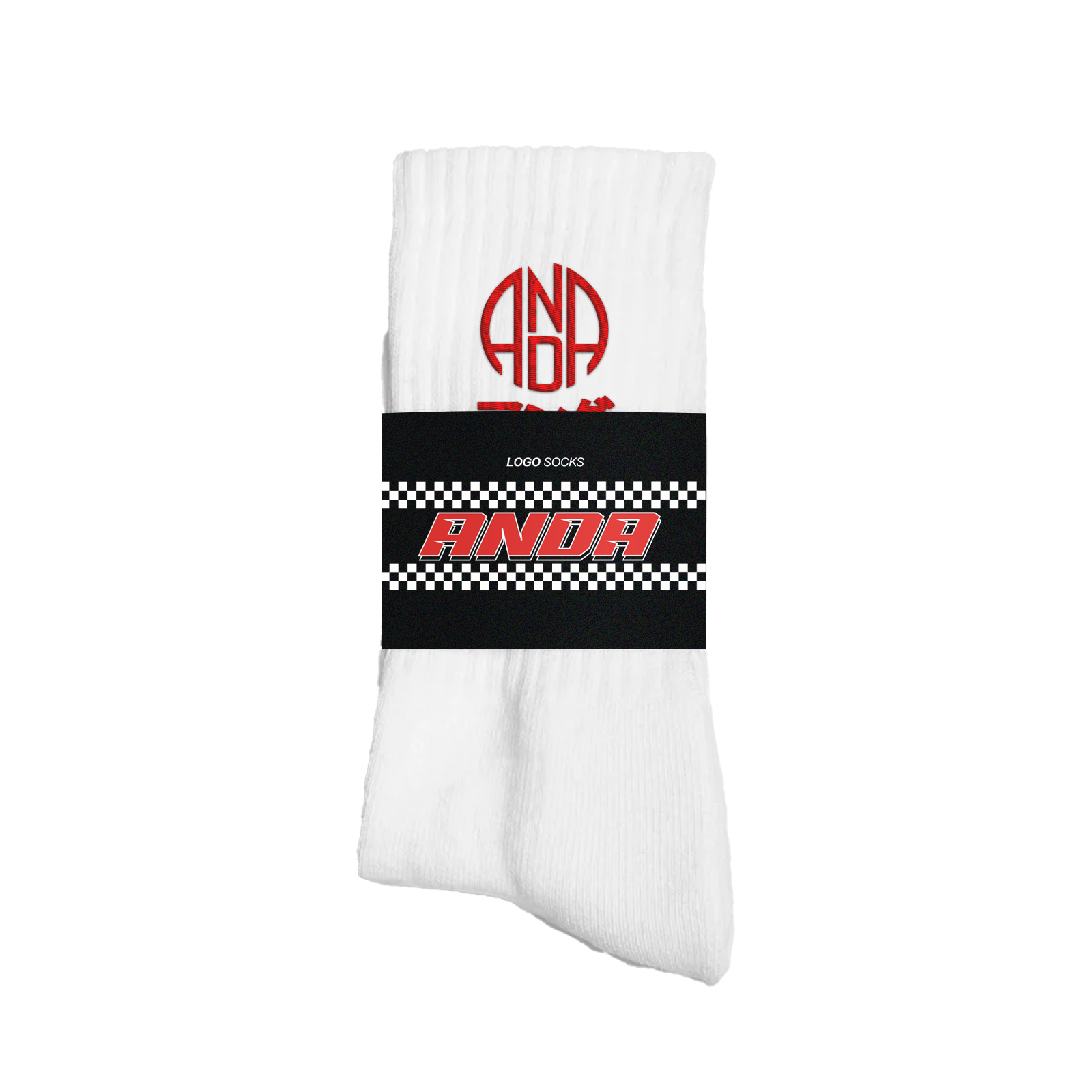 White Socks - Anda - Japan Red  | Sportsocken 2