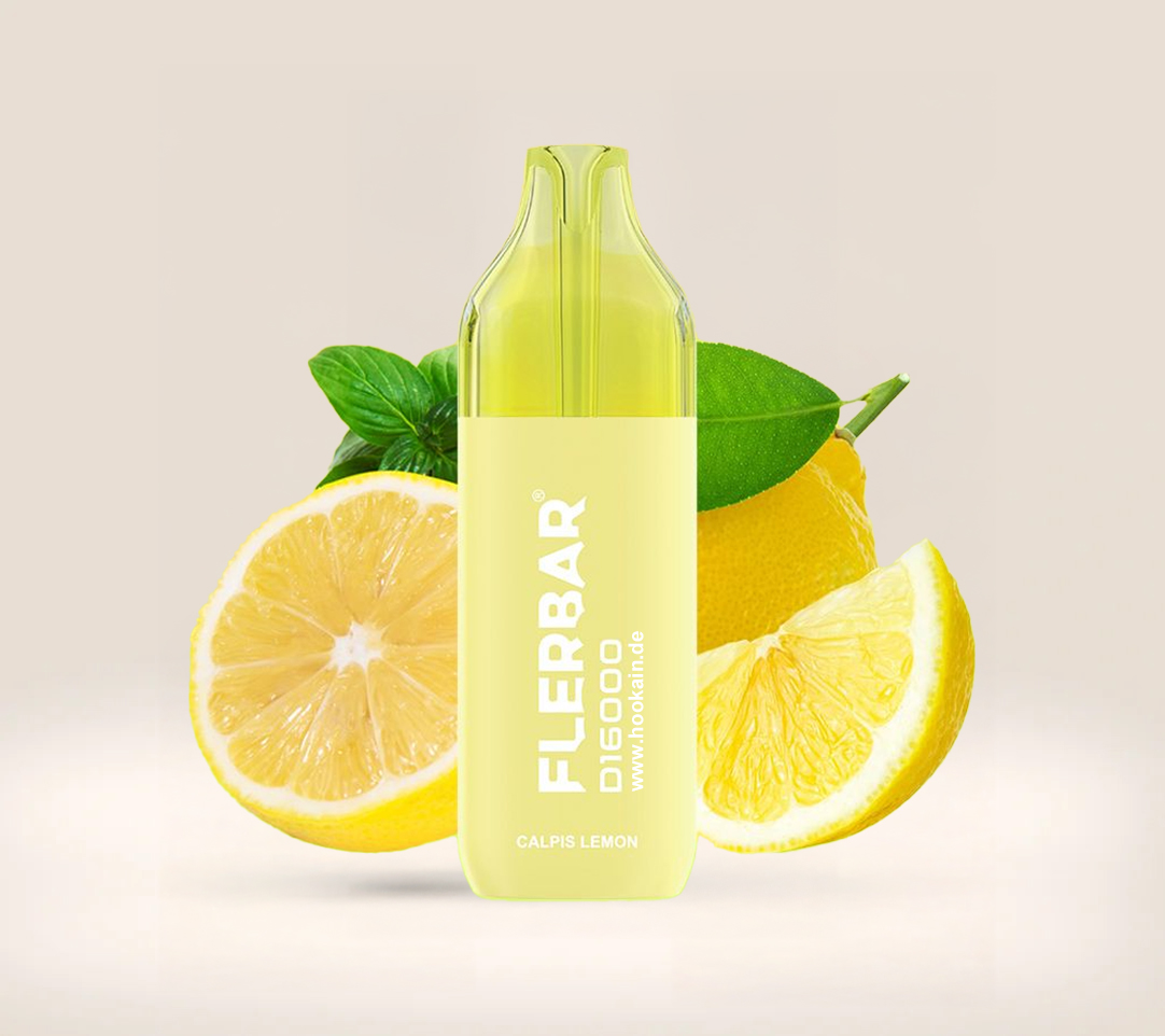 Flerbar D16000 Calpis Lemon 12ml Einweg E-Zigarette – 16000 Puffs