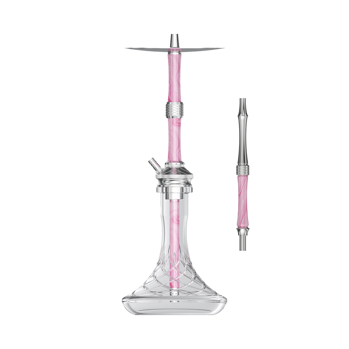 NZ Shisha BUTTERFLY silver/pink/white Shisha bestellen