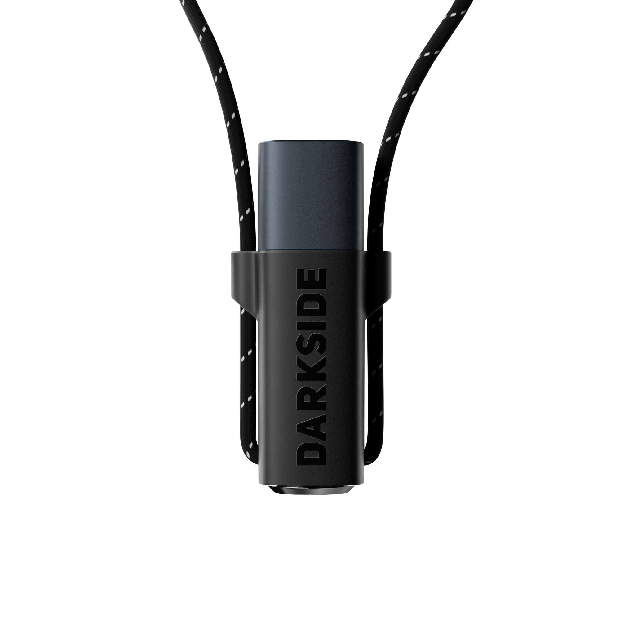 Darkside D-Stick Blau im Etui, schmale Seitenansicht mit Schlaufe