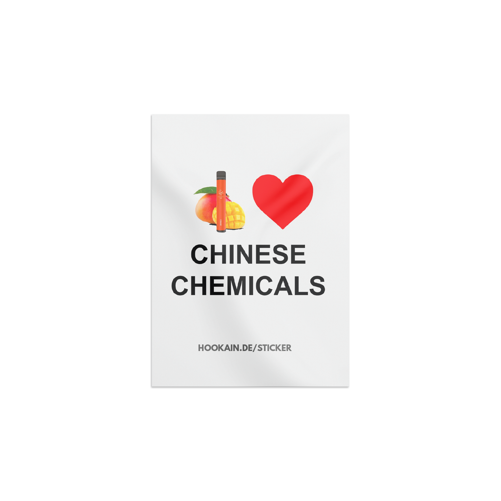 Hookain - Sticker - I Love Chinse Chemicals - 7.4 x 7.4 cm