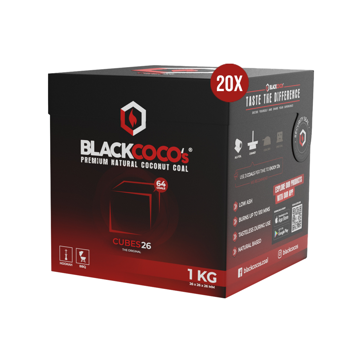 BLACKCOCO's Cubes 26 20 kg | Premium Naturkohle bestellen 2