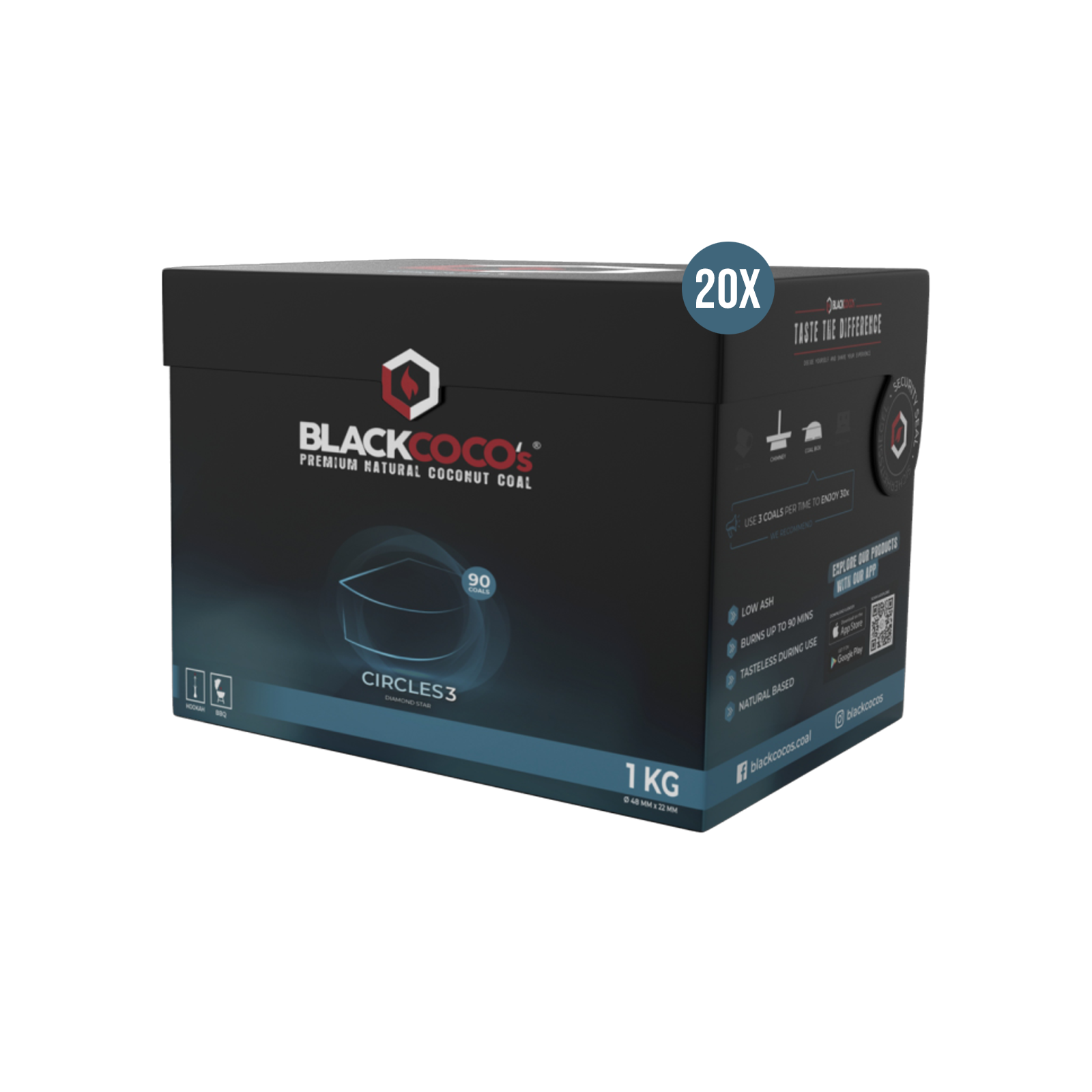 Blackcoco's Naturkohle Circles 3 20 kg | Premium Shisha-Kohle kaufen - 2 Blackcoco's Naturkohle Circles 3 20 kg | Premium Shisha-Kohle kaufen - 2