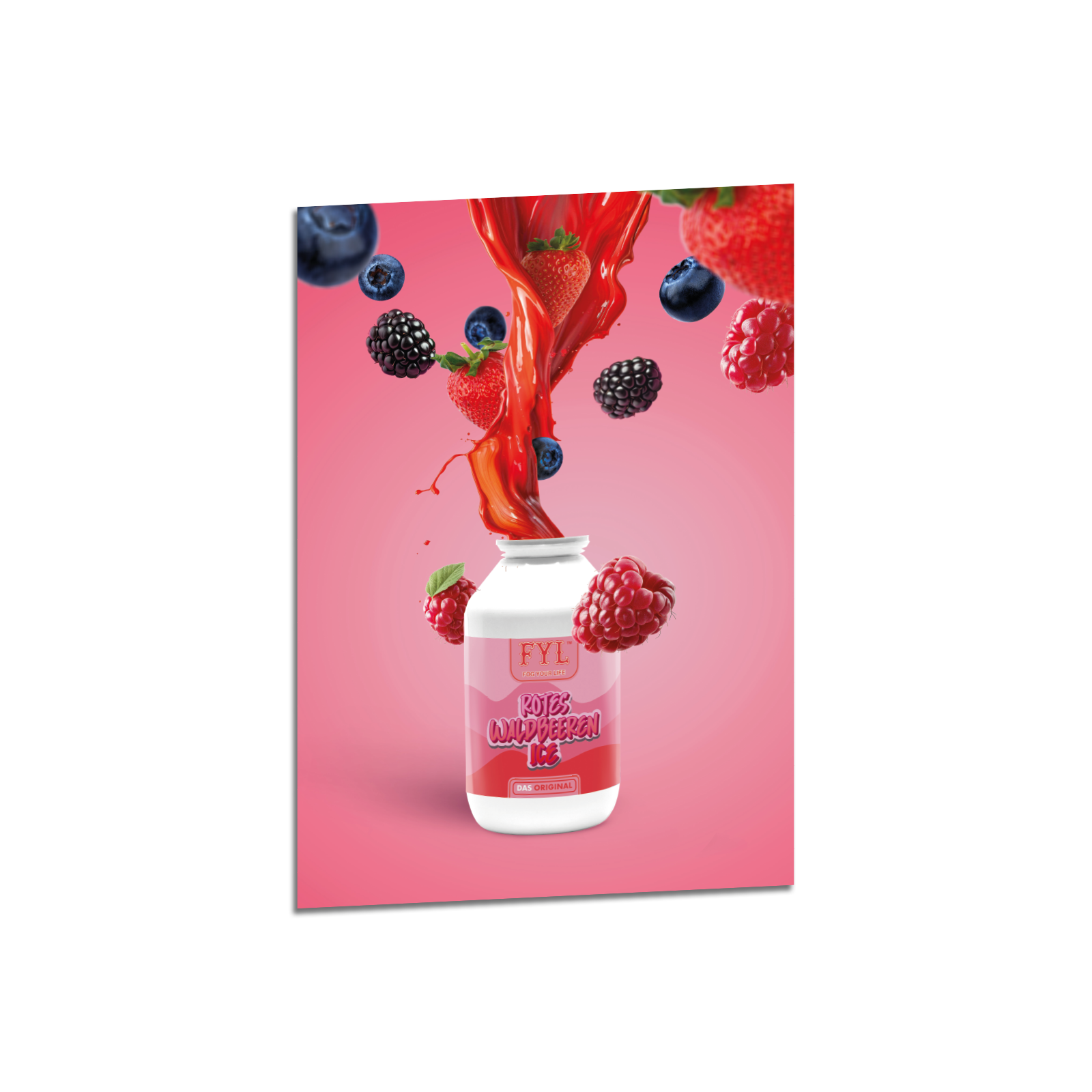 Hookain Poster - A3 - FYL Rotes Waldbeeren Ice