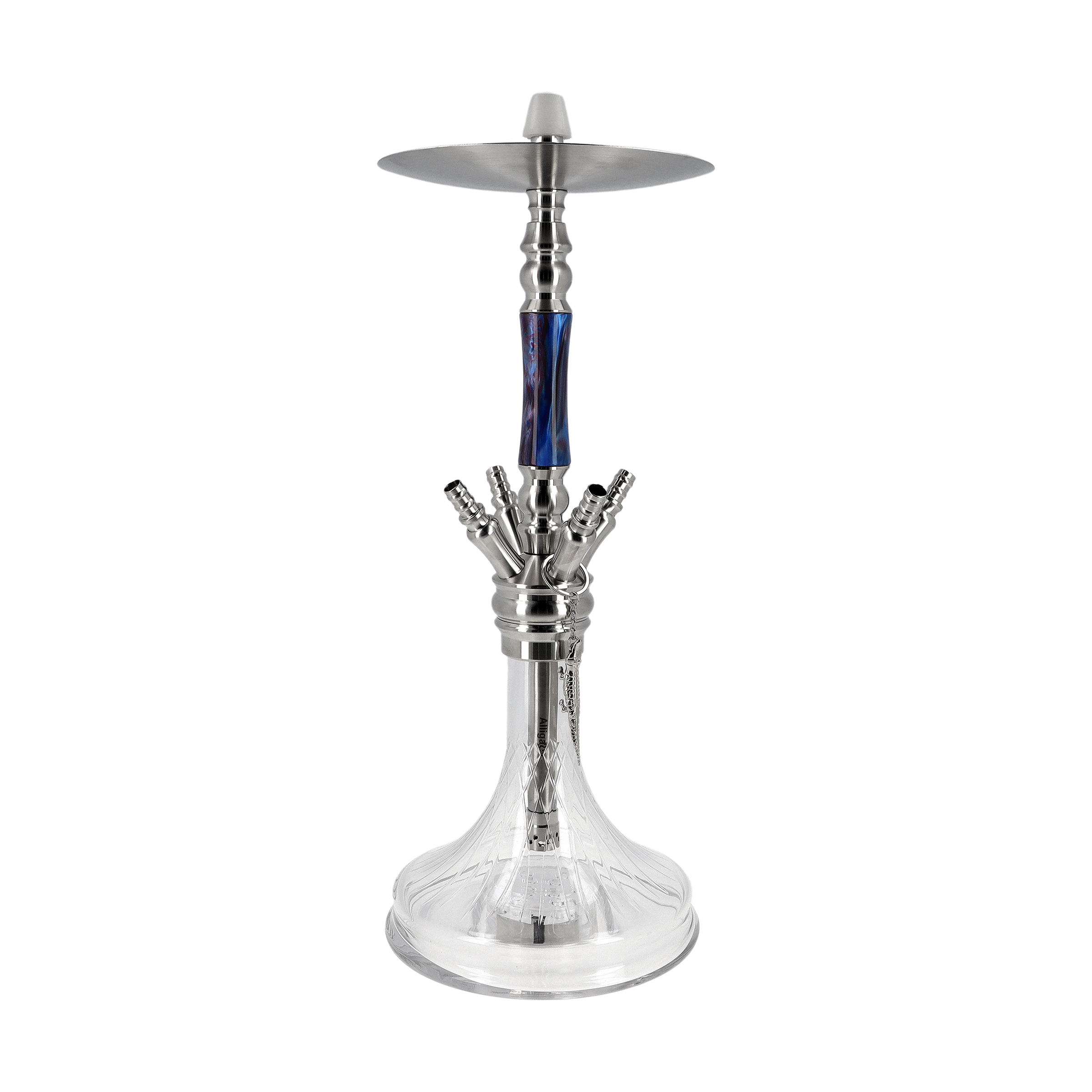 Alligator Edelstahl Shisha-Set Bingo Blau | Shisha kaufen 1