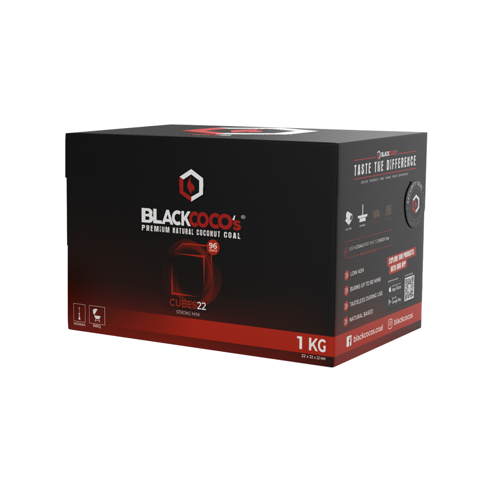 BLACKCOCO's Cubes1 kg | Premium Naturkohle bestellen 3
